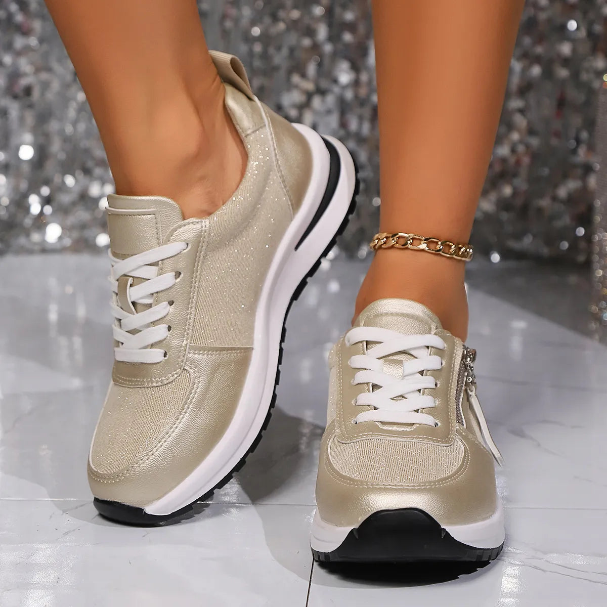 Lace Up Platform Athletic