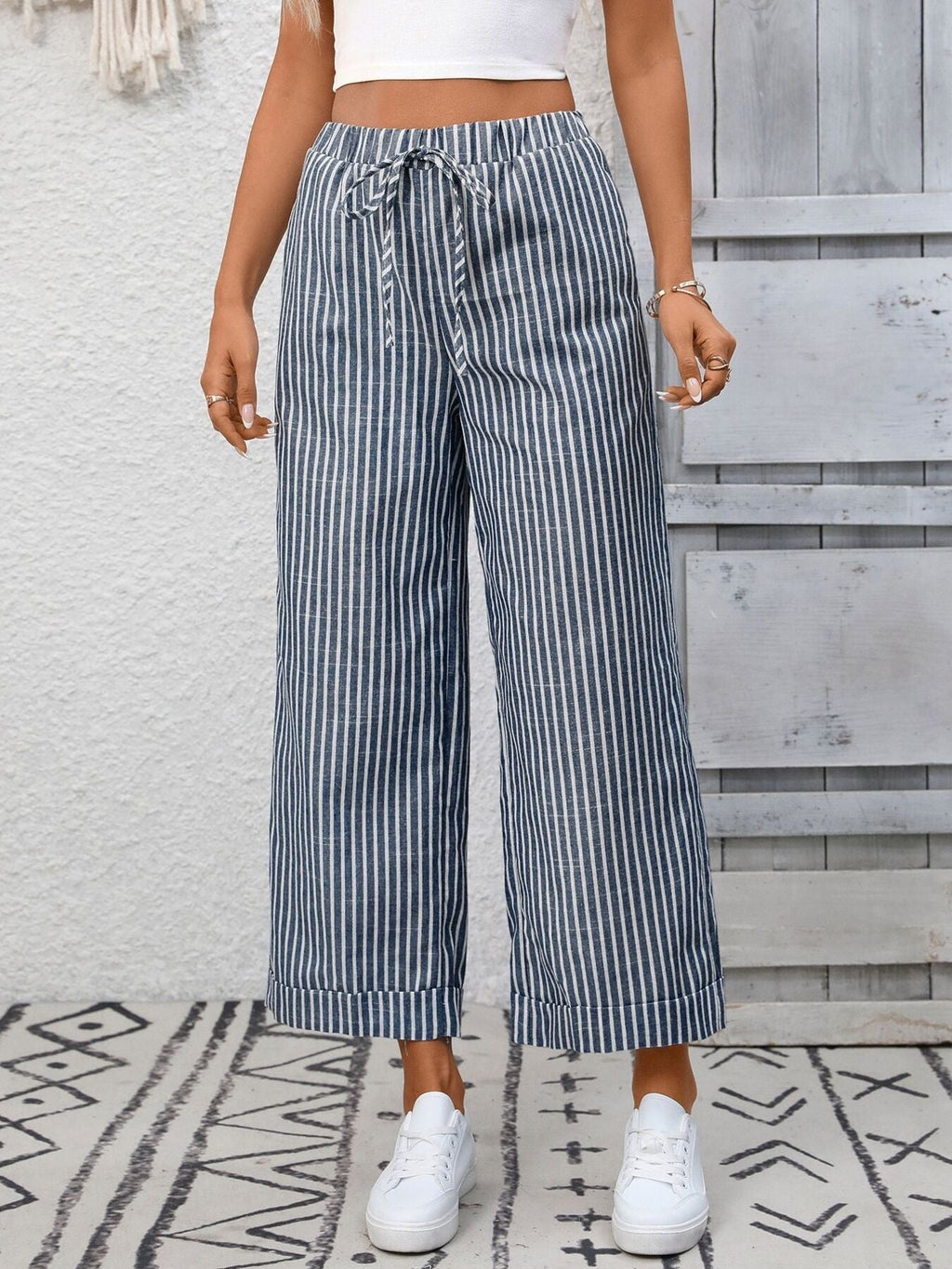 Striped Wide Leg Pants