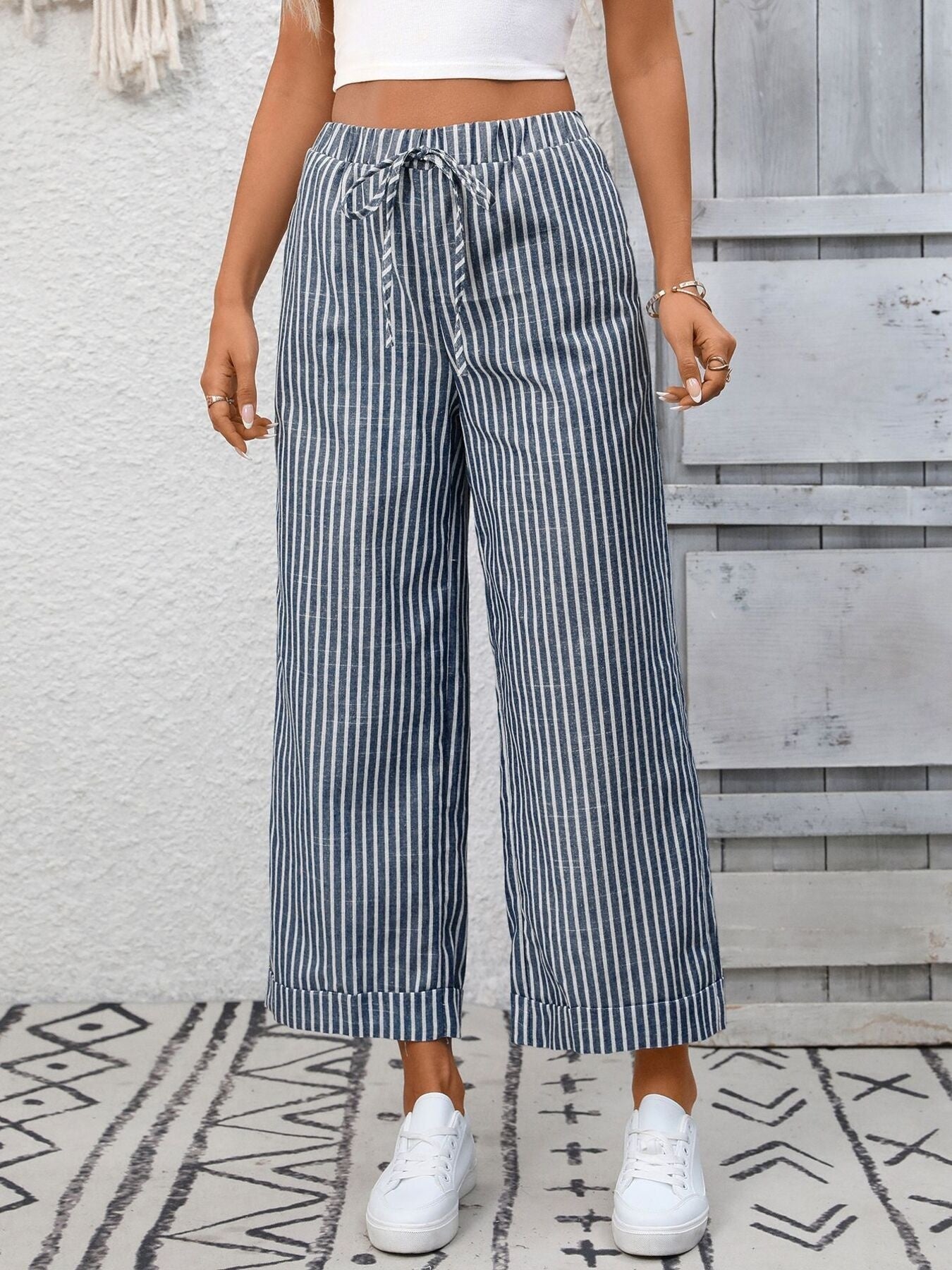 Striped Wide Leg Pants