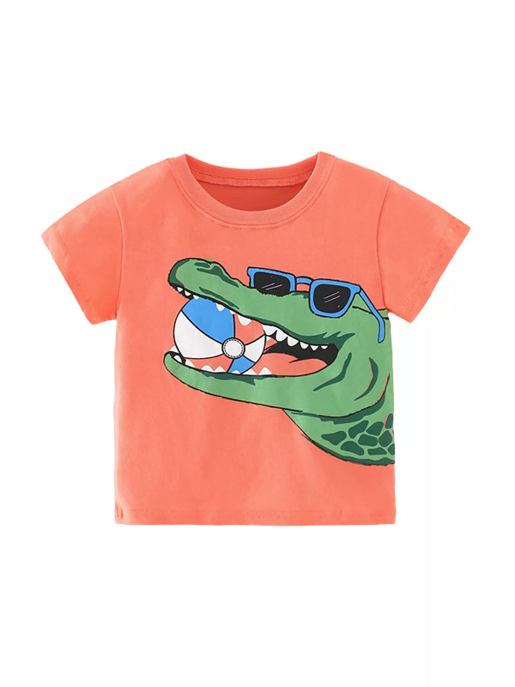 Children's Crocodile Graphic Print Short Sleeve T-Shirt