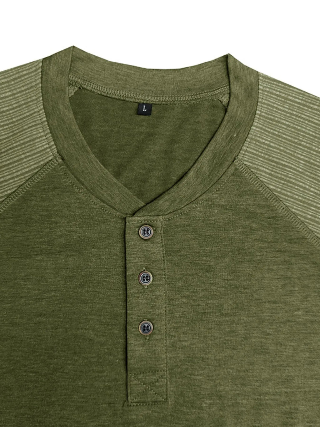Men's Short Sleeve Henley Button Top