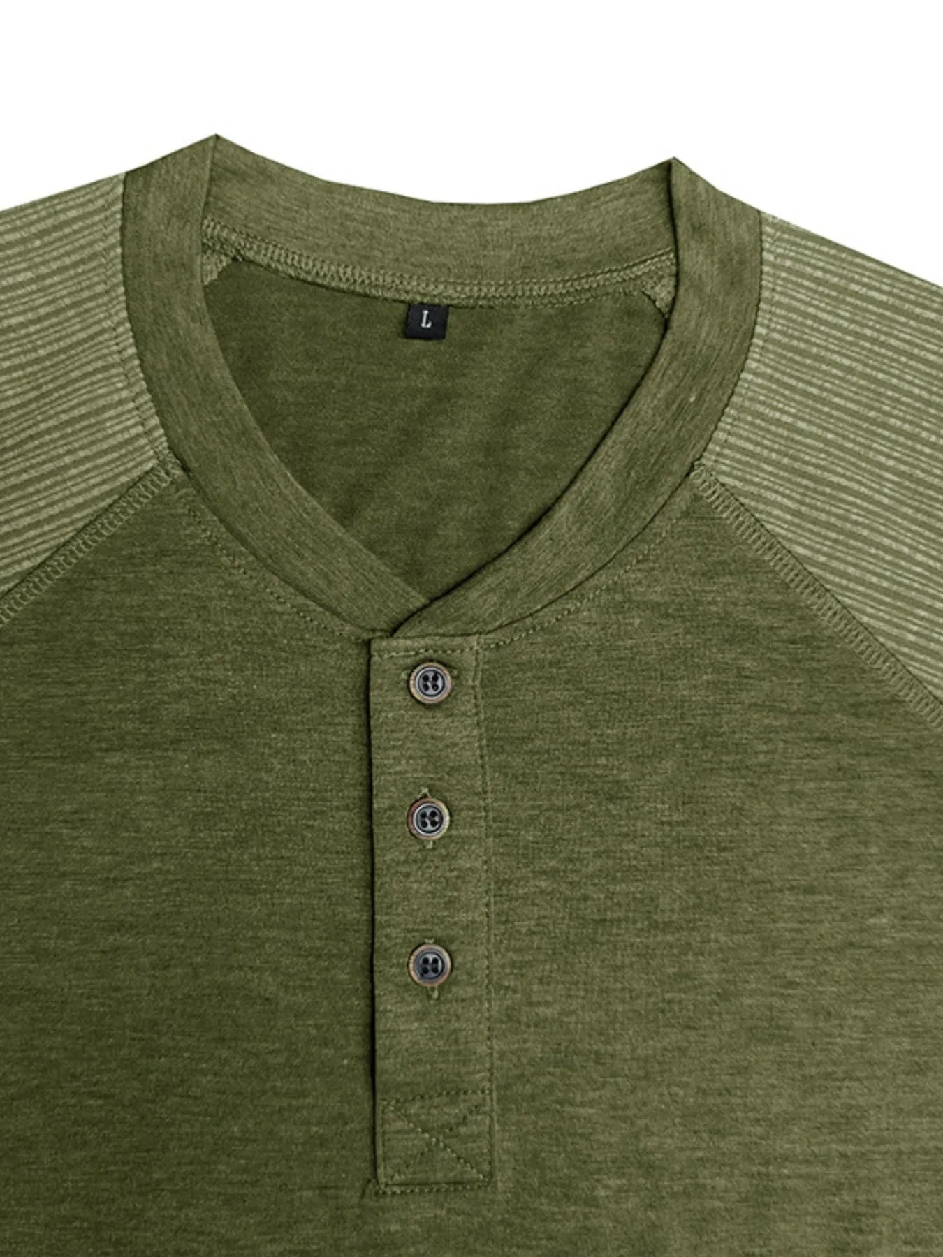 Men's Short Sleeve Henley Button Top