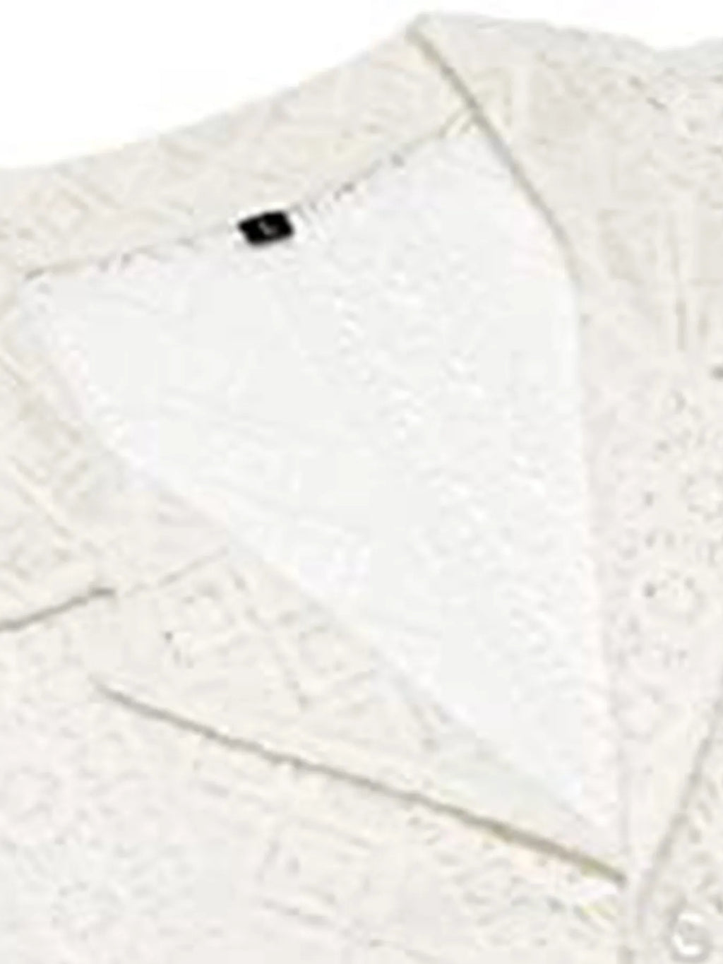 Men's Full Size Lace Button Up Short Sleeve Shirt Plus Size