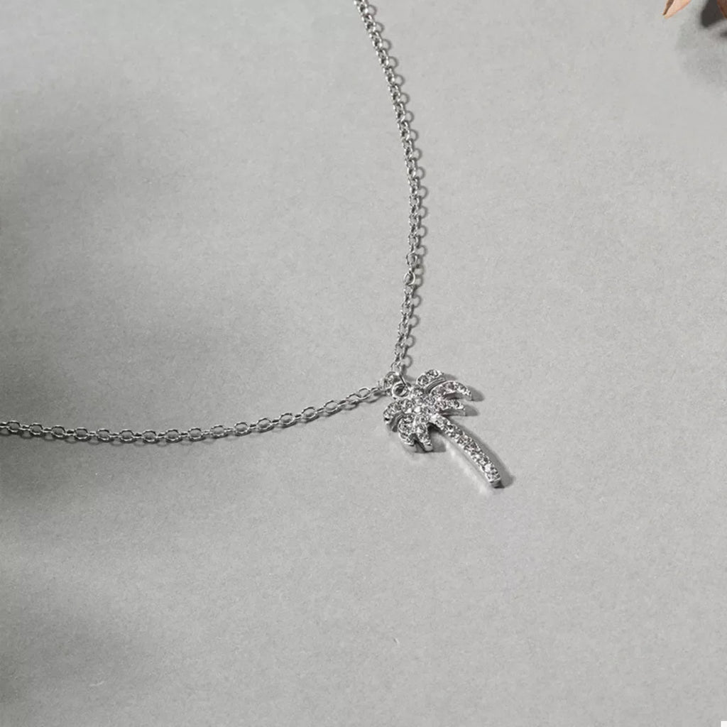 Palm Tree Pendant Necklace