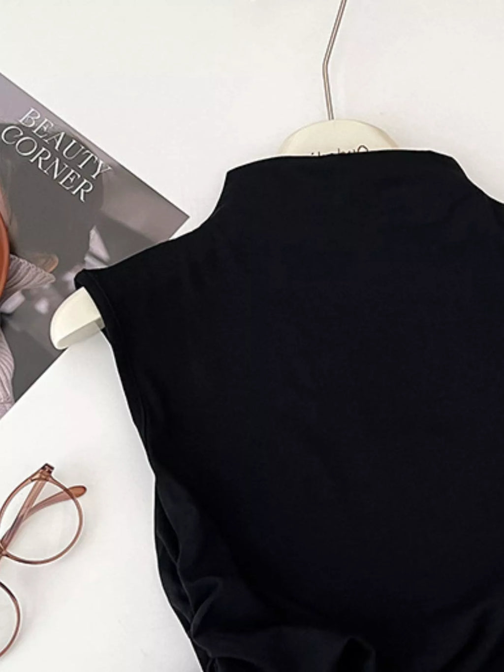 Ruched Mock Neck Tank