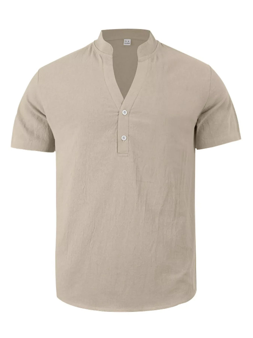 Men's Full Size Casual Linen Blend Short Sleeve Shirt Plus Size