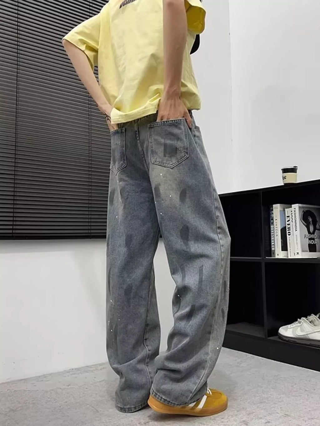 Men's Full Size Wide-Leg Jeans Plus Size