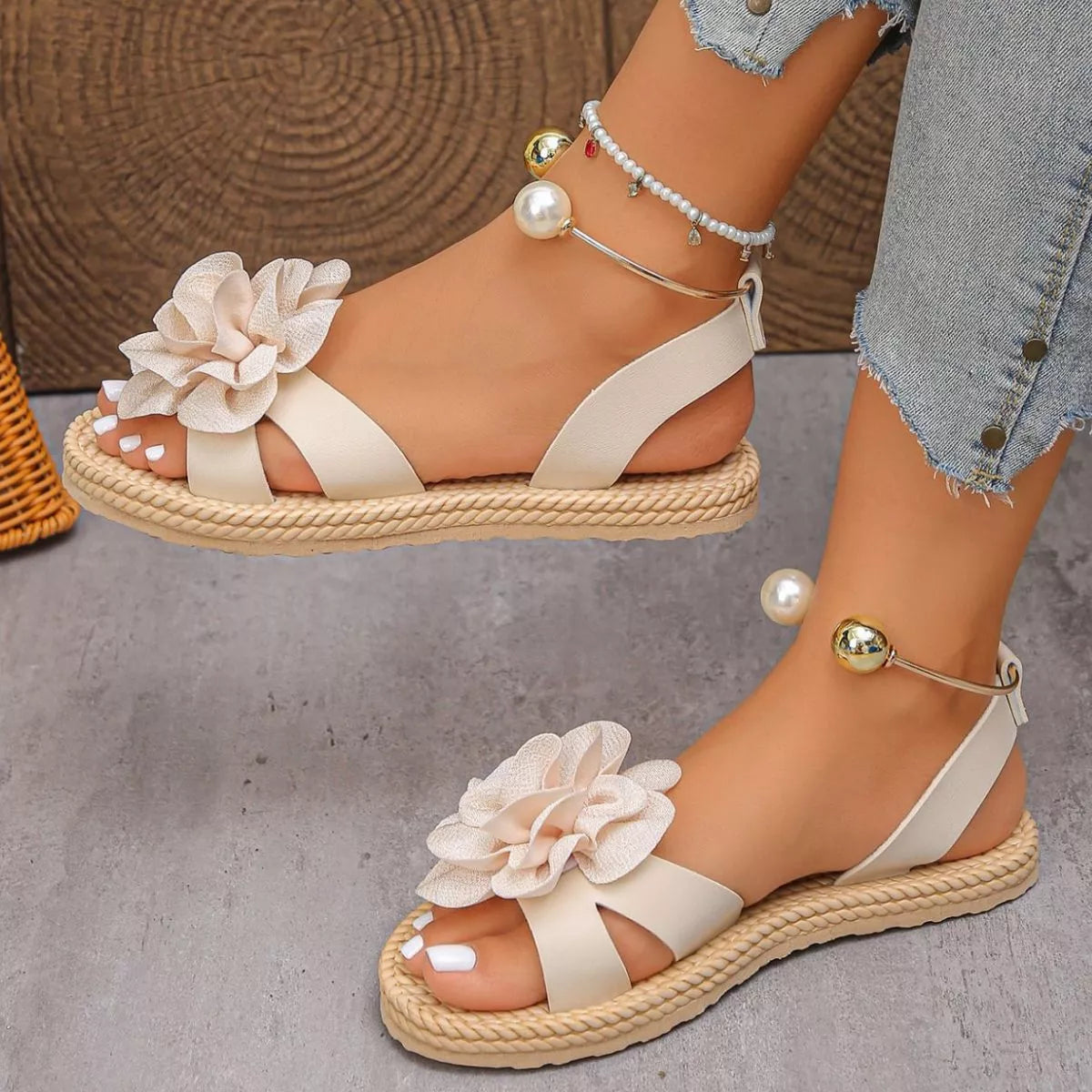 Flower Open Toe Sandals