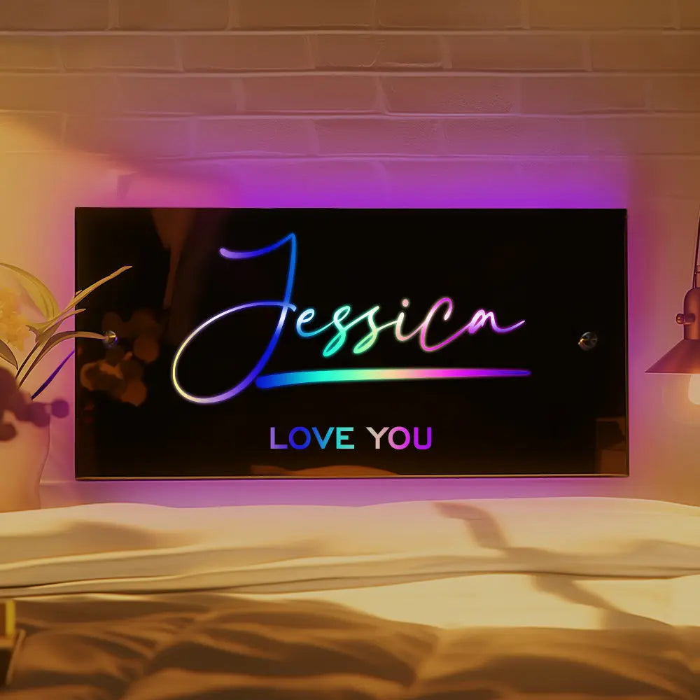 💡✨Personalized LED Light Up Name Mirror – See Your Name in Lights!💡✨