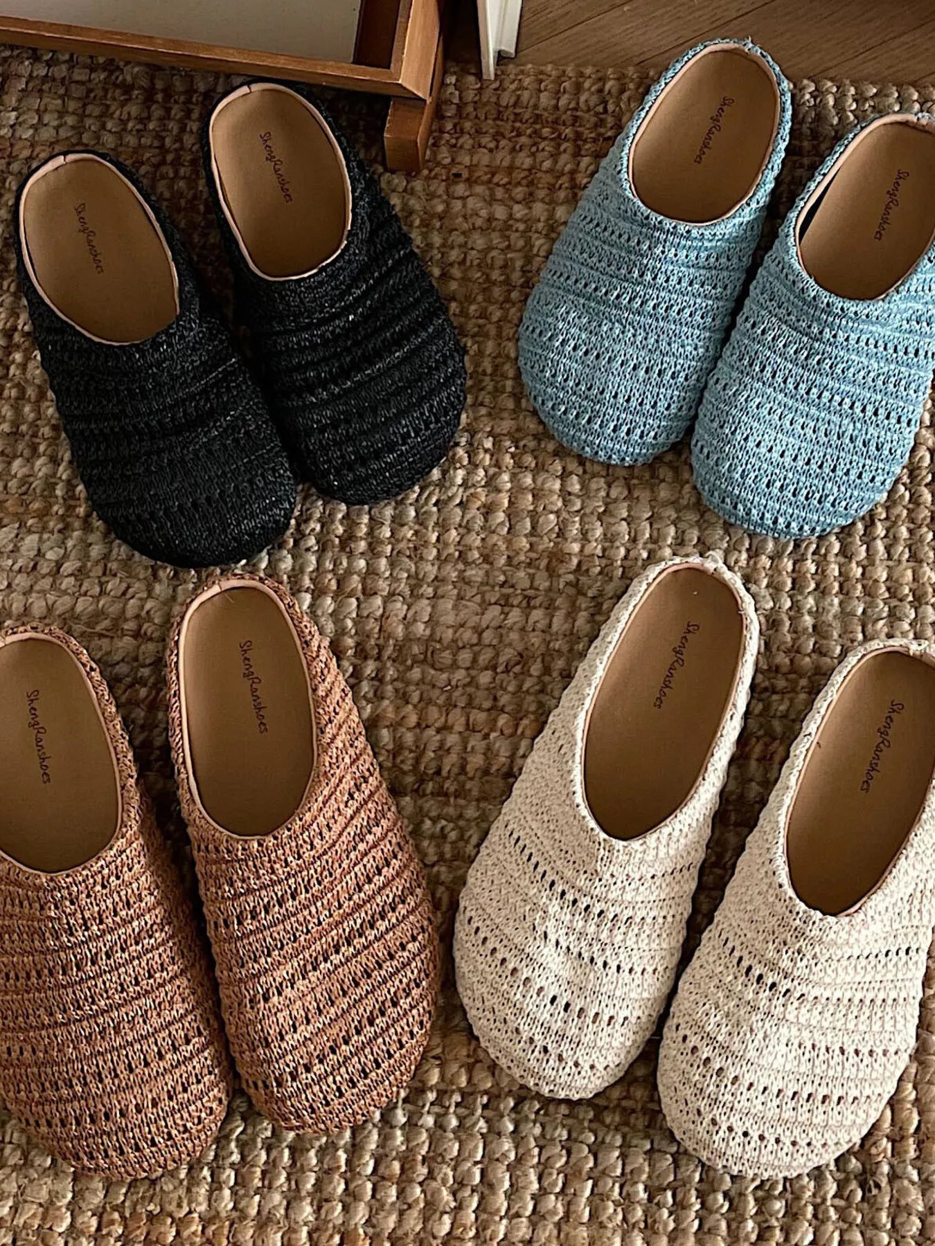 Knitted Round Toe Slip-Ons