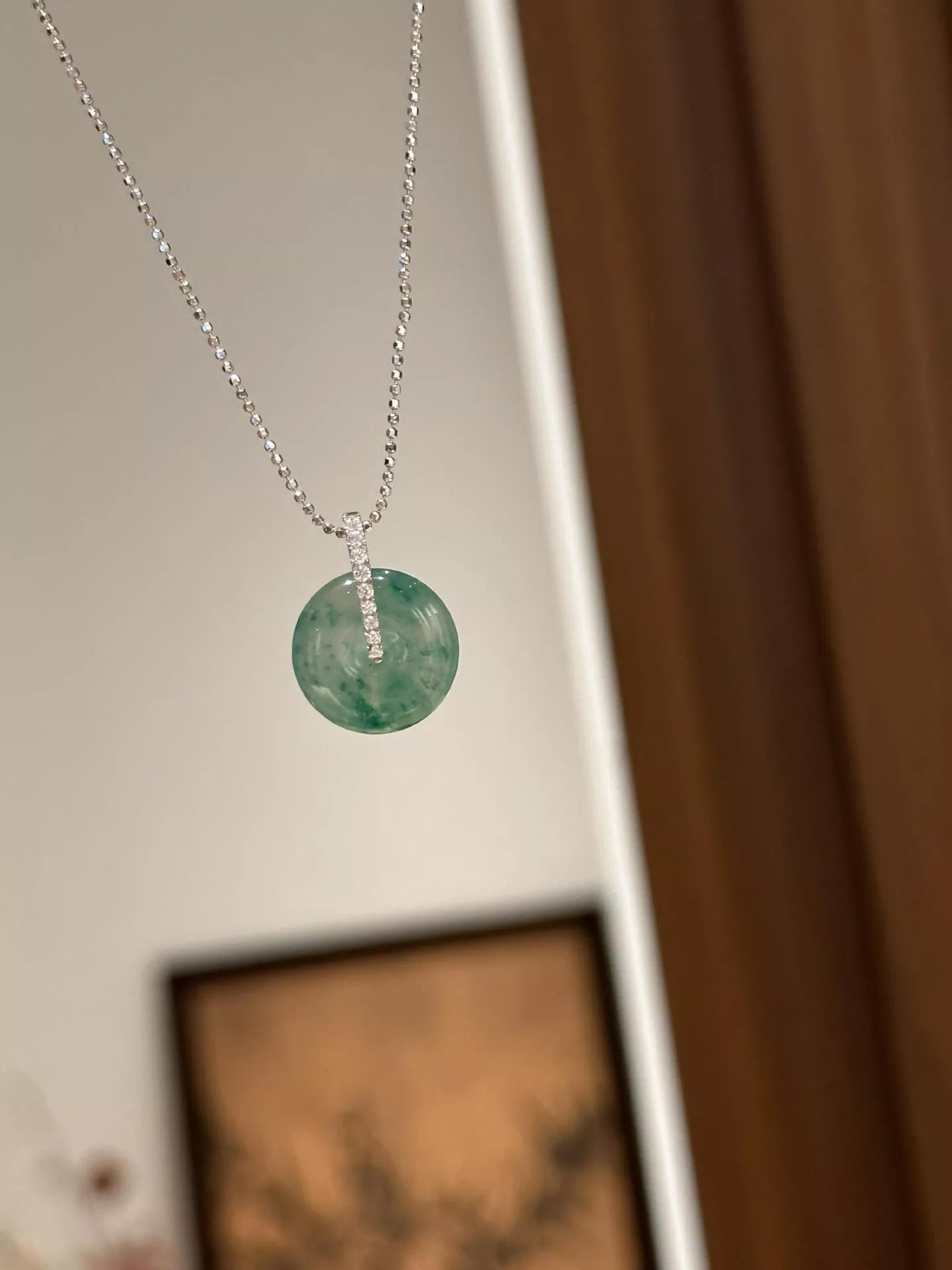 925 Sterling Silver Agate Pendant Necklace
