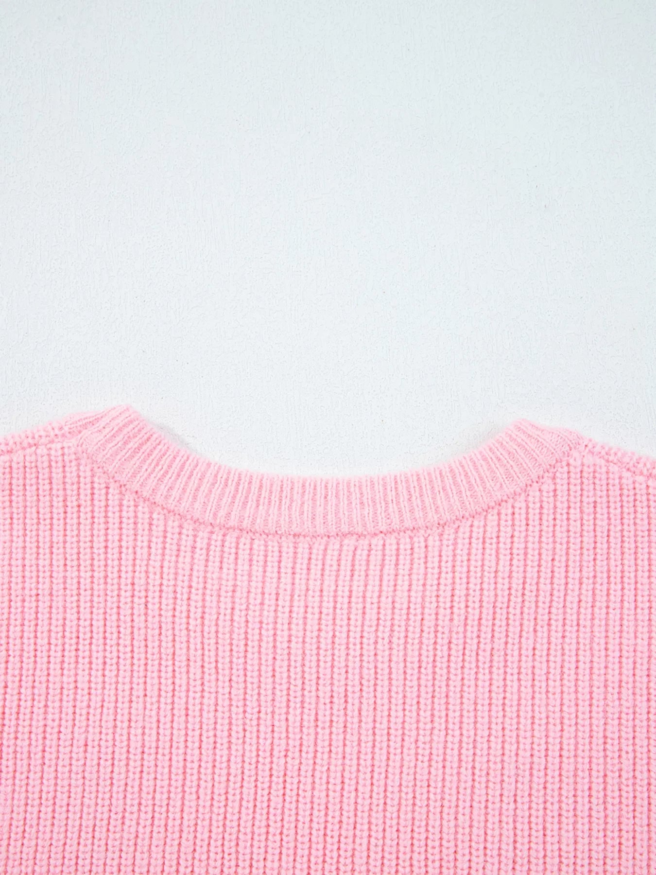 Merry Candy Cane Christmas Crew Neck Sweater