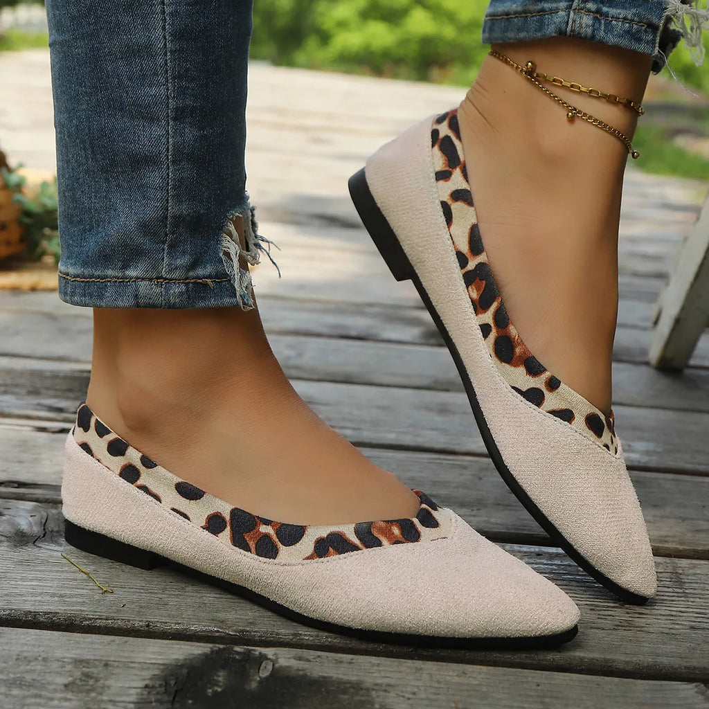 Leopard Pointed Toe Slip-Ons