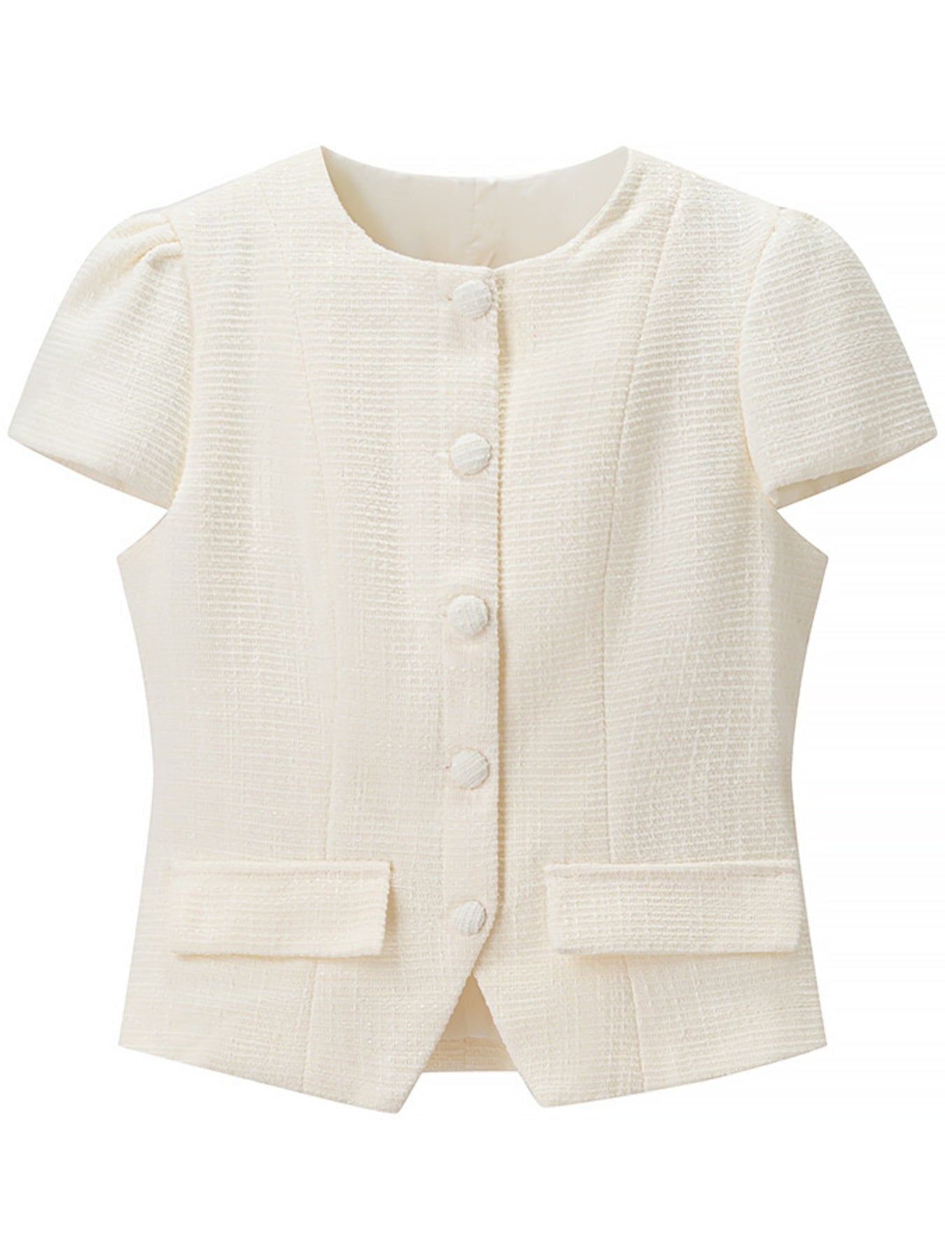 Button Up Short Sleeve Top and Bubble Hem Skirt Set