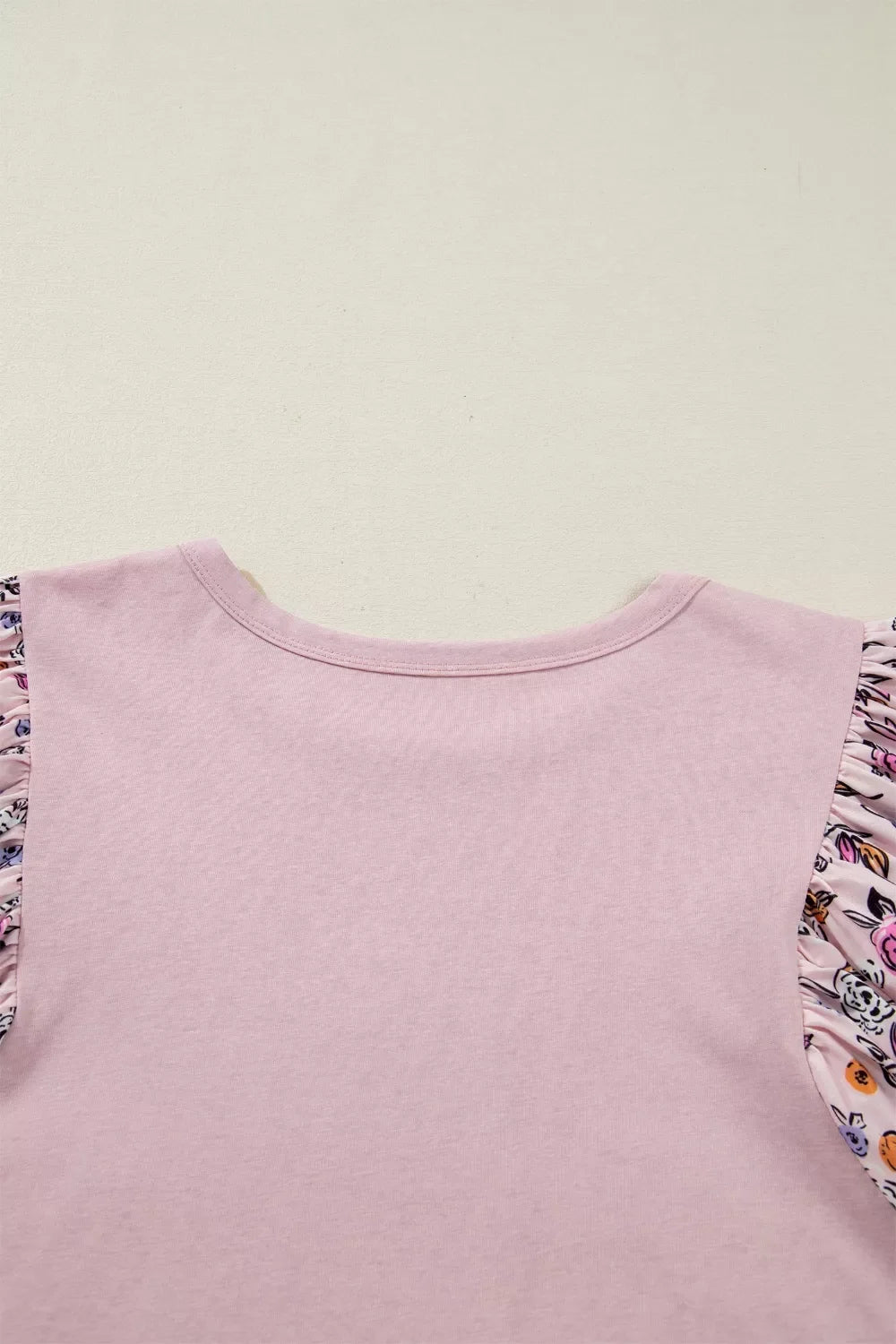 Floral Patchwork Bell Sleeve Blouse