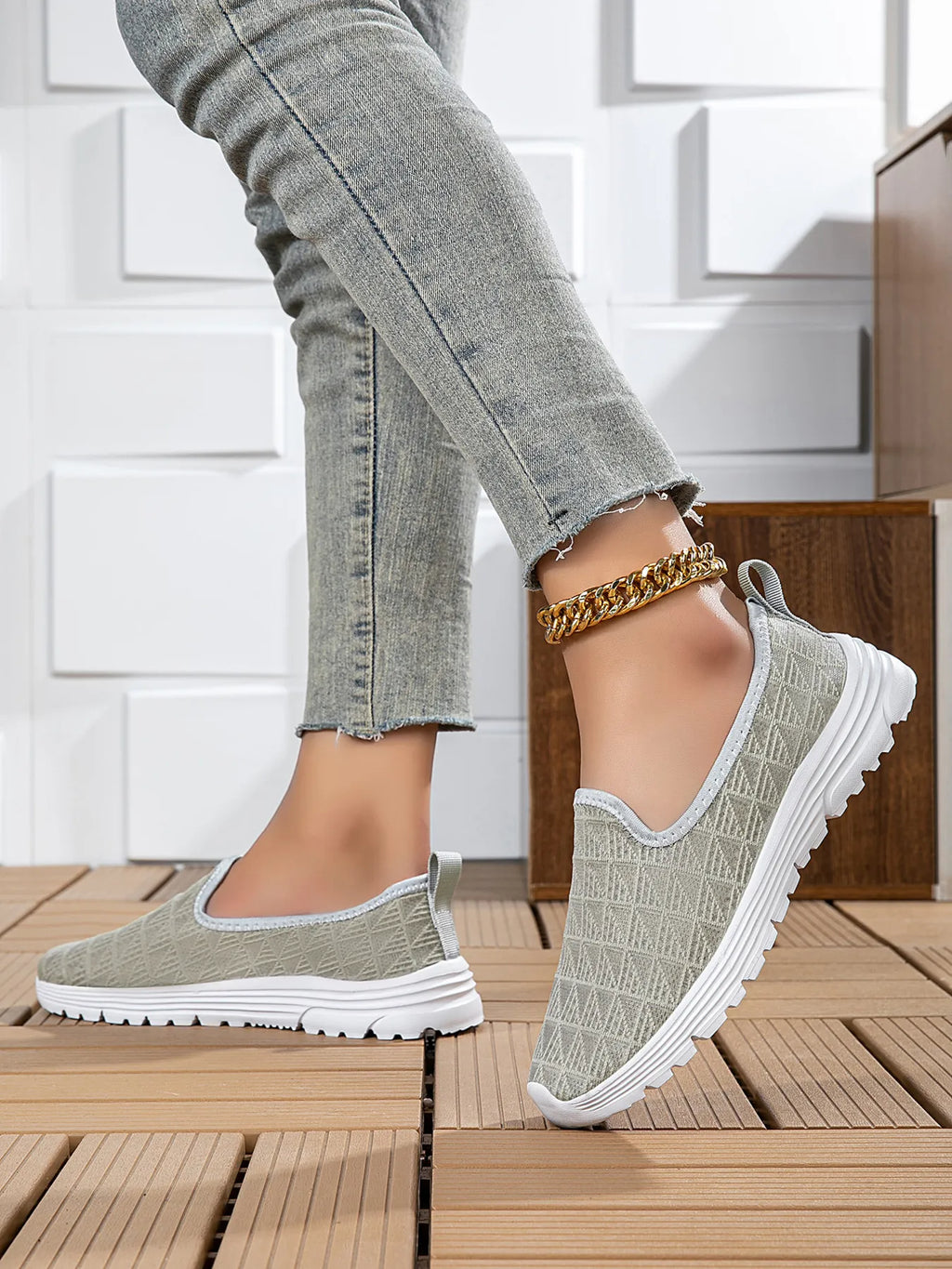 Breathable Mesh Slip-On Sneakers