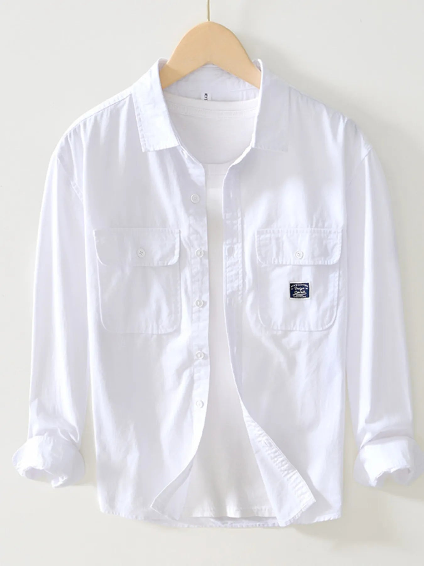Men's Plus Size Button Up Long Sleeve Shirt