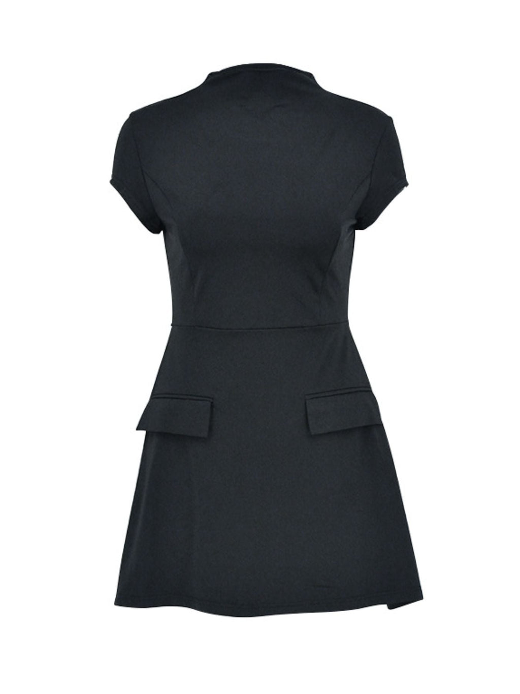 Mock Neck A-Line Mini Dress