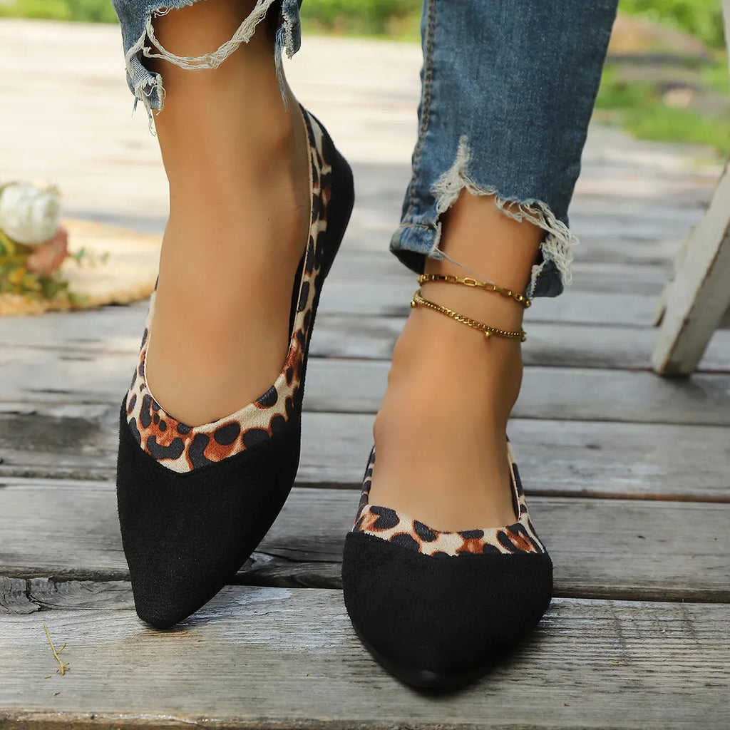 Leopard Pointed Toe Slip-Ons