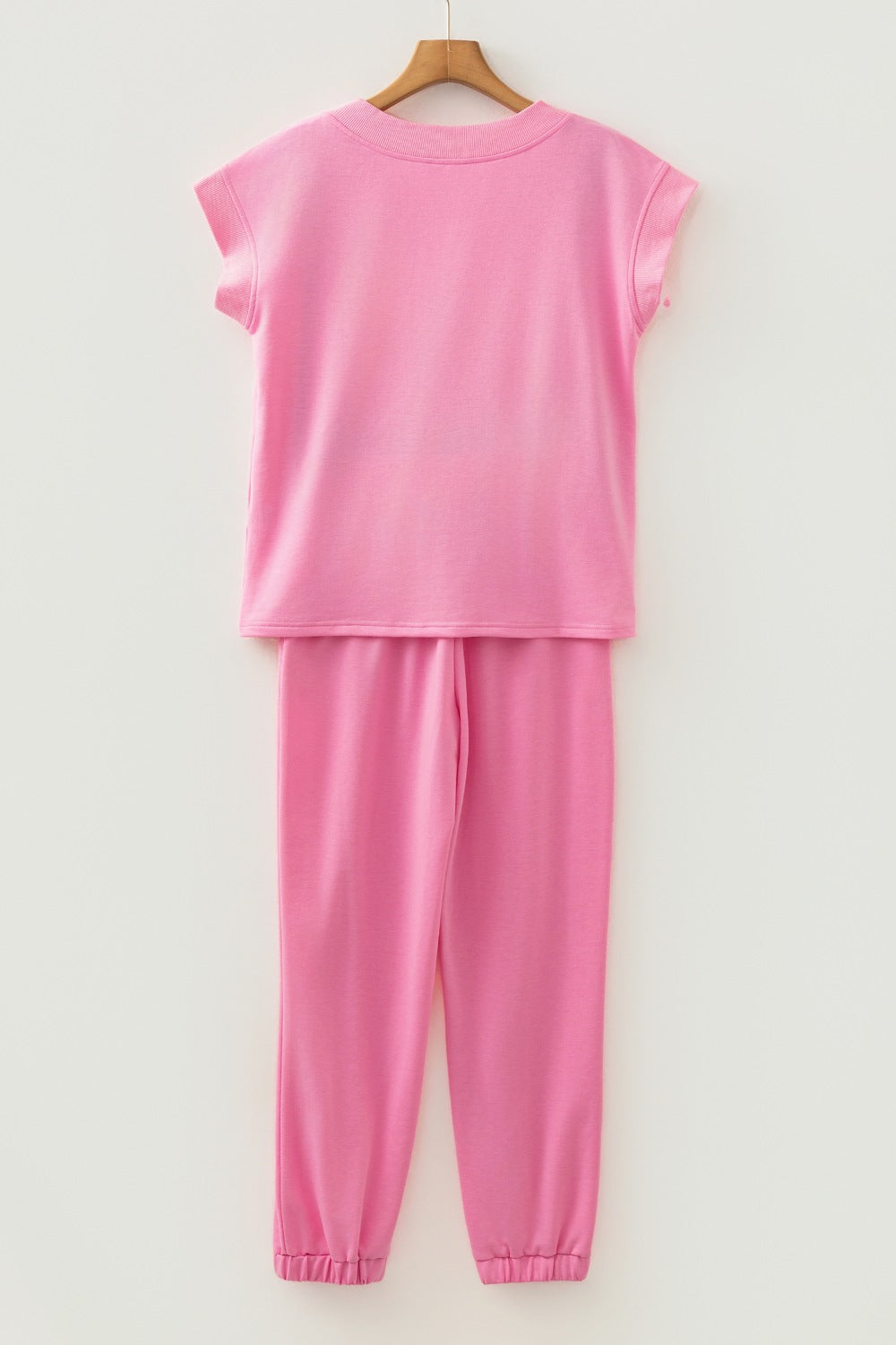 Short Sleeve Top and Drawstring Pants Set