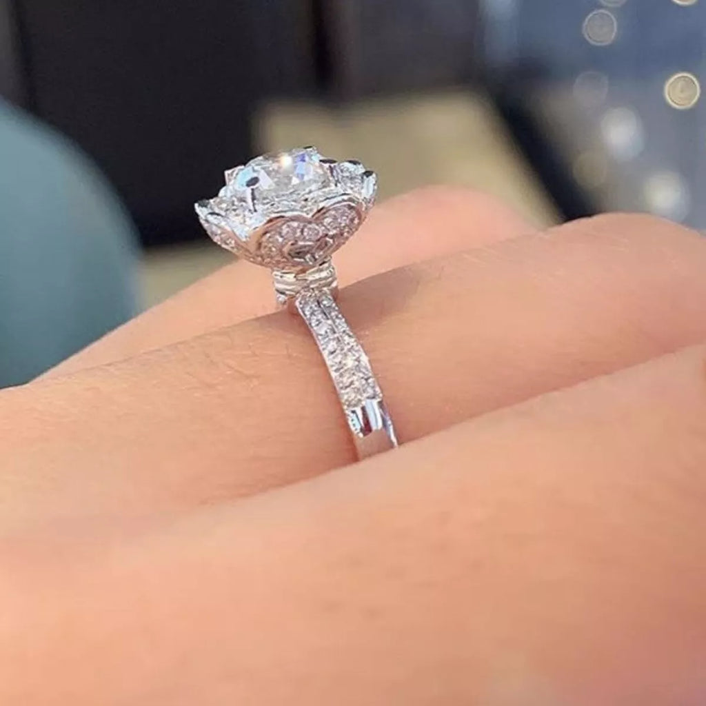 1 Carat 925 Sterling Silver Moissanite Ring