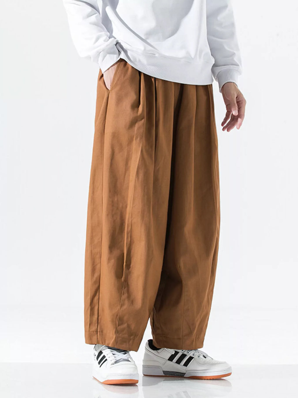 Men's Plus Size Wide Leg Casual Pants