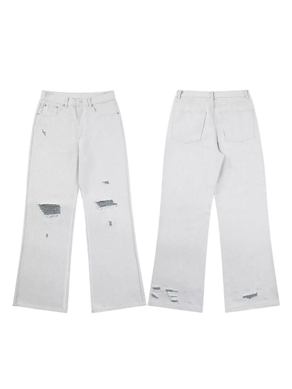Men's Full Size Distressed Wide Leg Jeans Plus Size