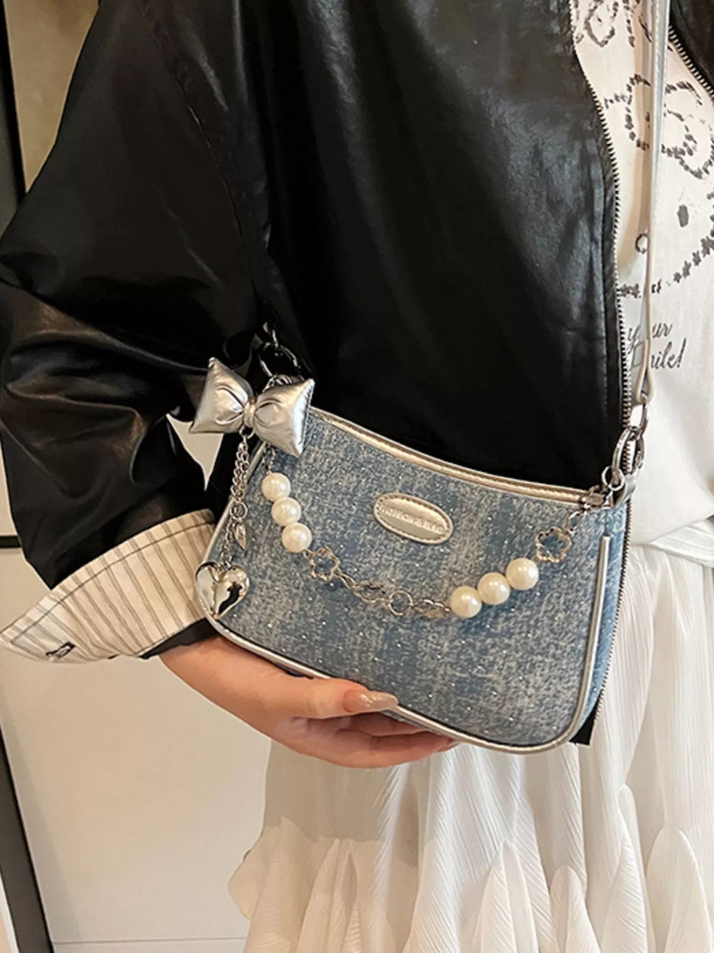 Pearl Chain Shoulder Bag