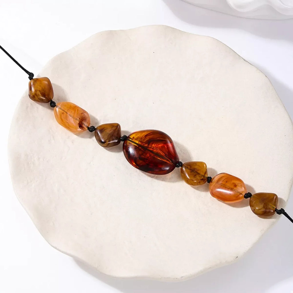 Acrylic Beaded Statement Necklace