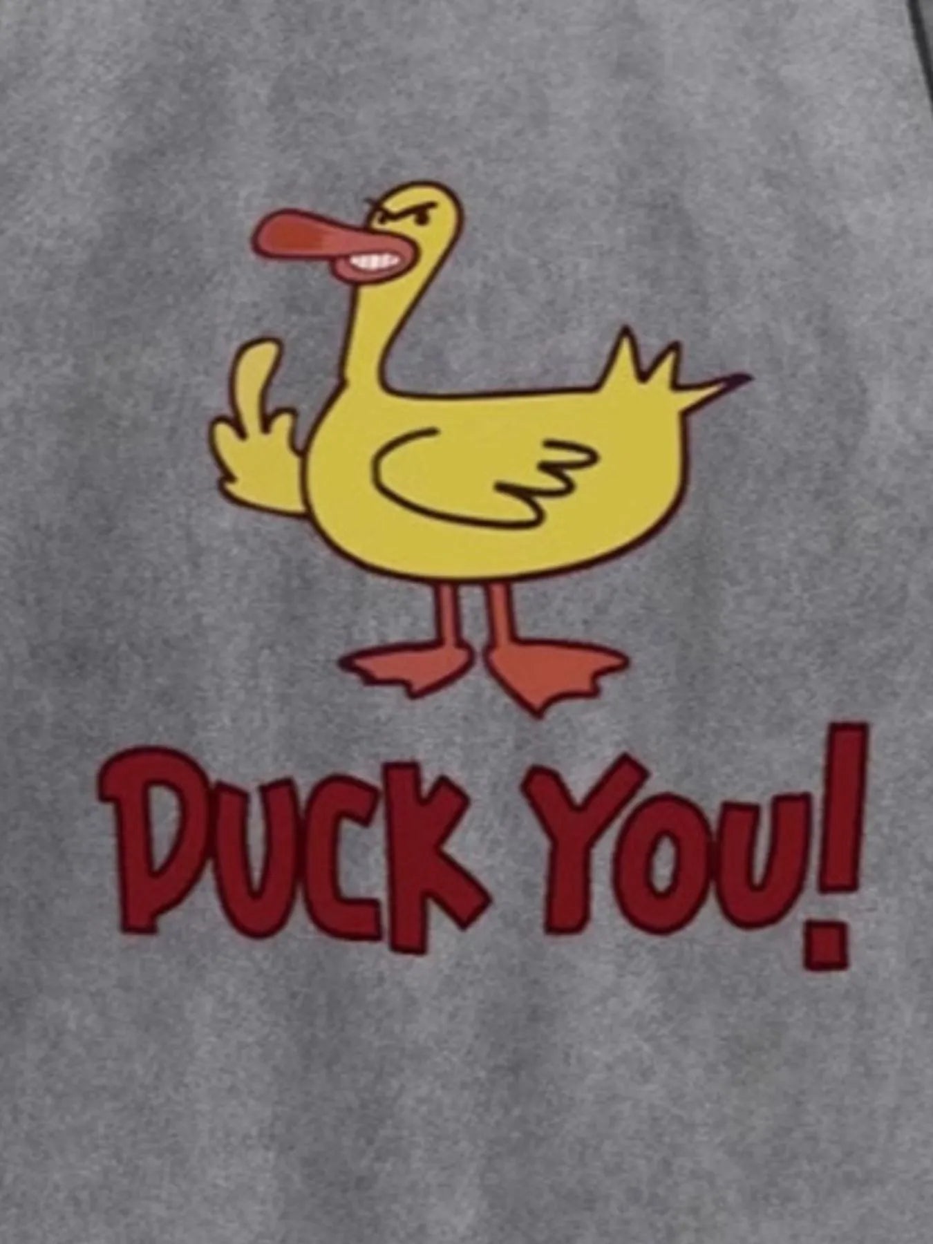 Duck Graphic Oversized Round Neck T-Shirt