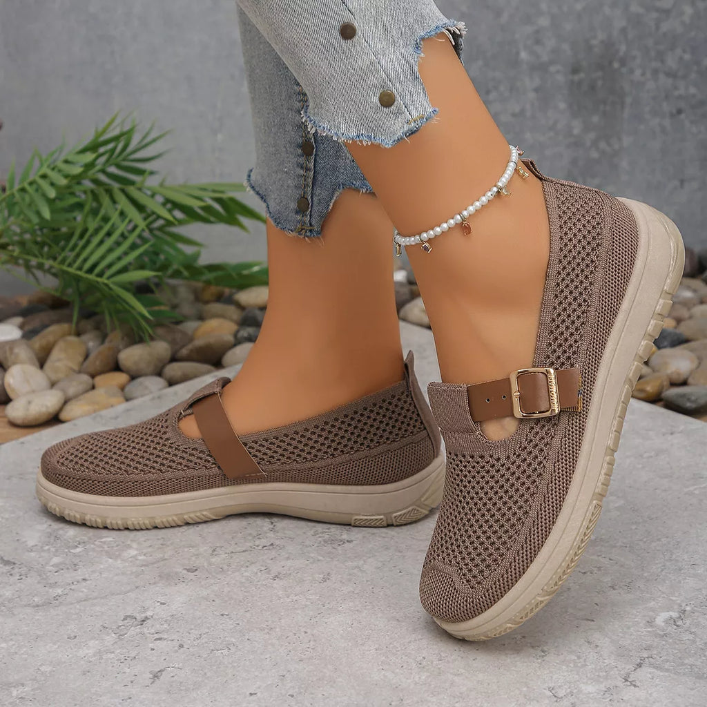 Round Toe Platform Slip-Ons