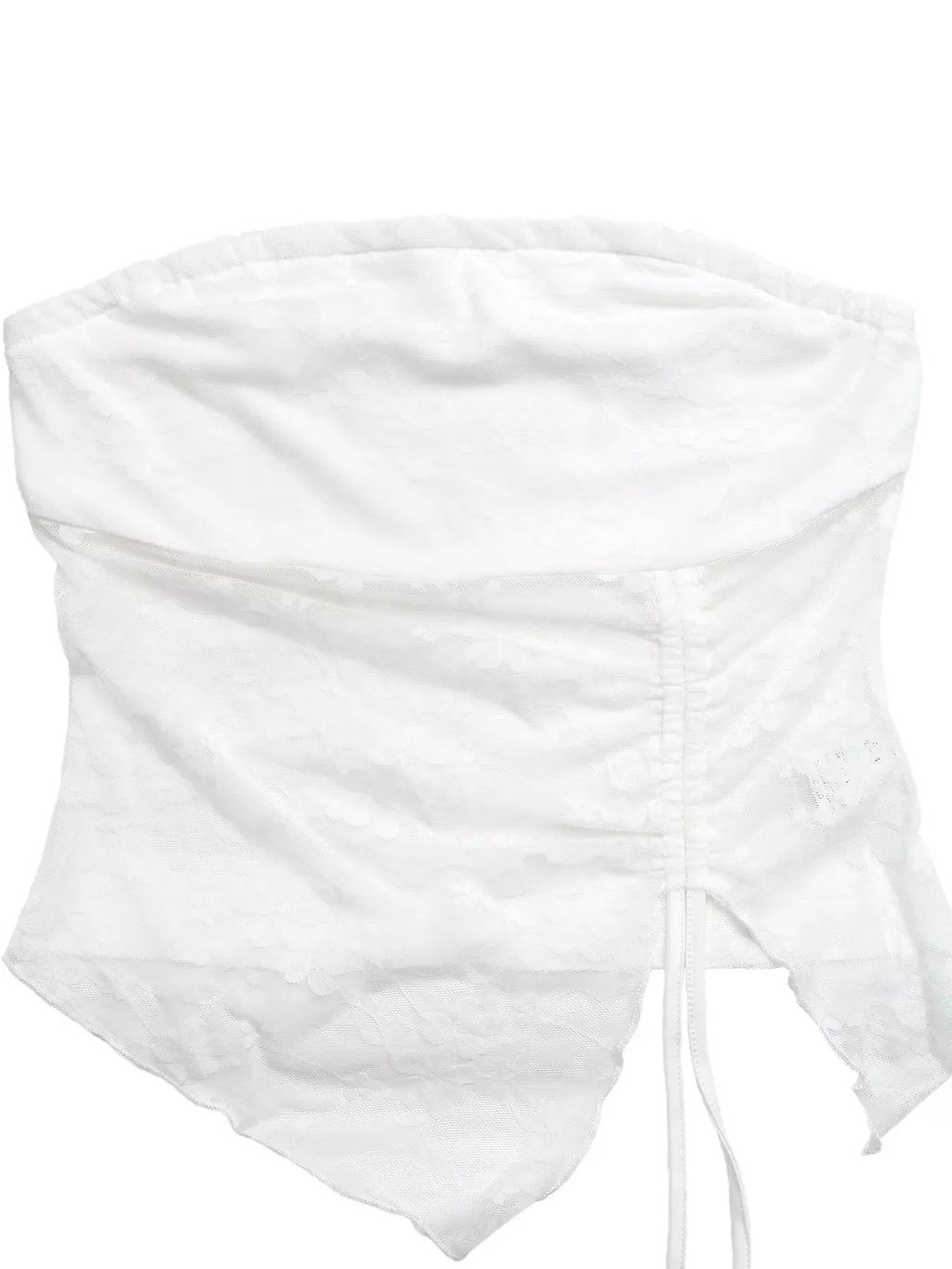 Ruched Lace Tube Top