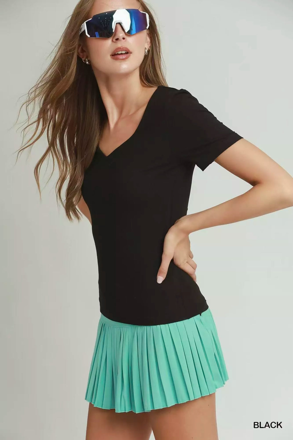 Umgee Sweetheart Neckline Front Double-Lined Top