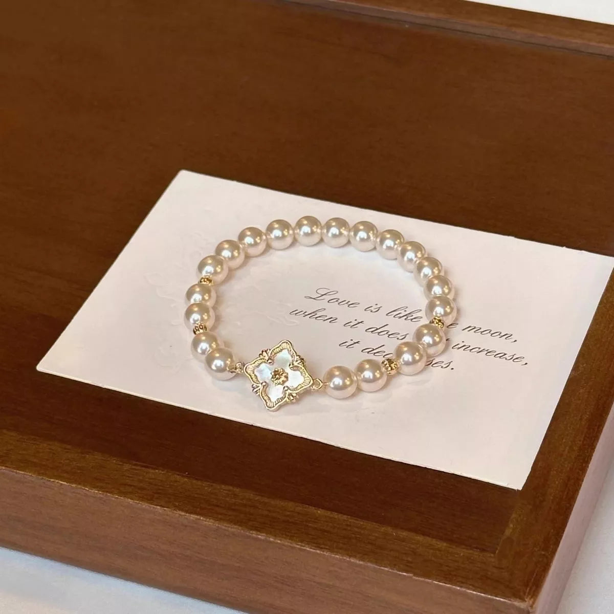 18K Gold-Plated Pearl Bracelet