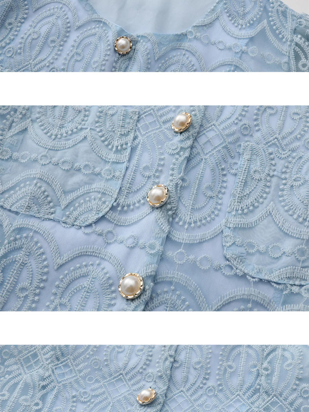 Embroidered Long Sleeve Top and Skirt Set