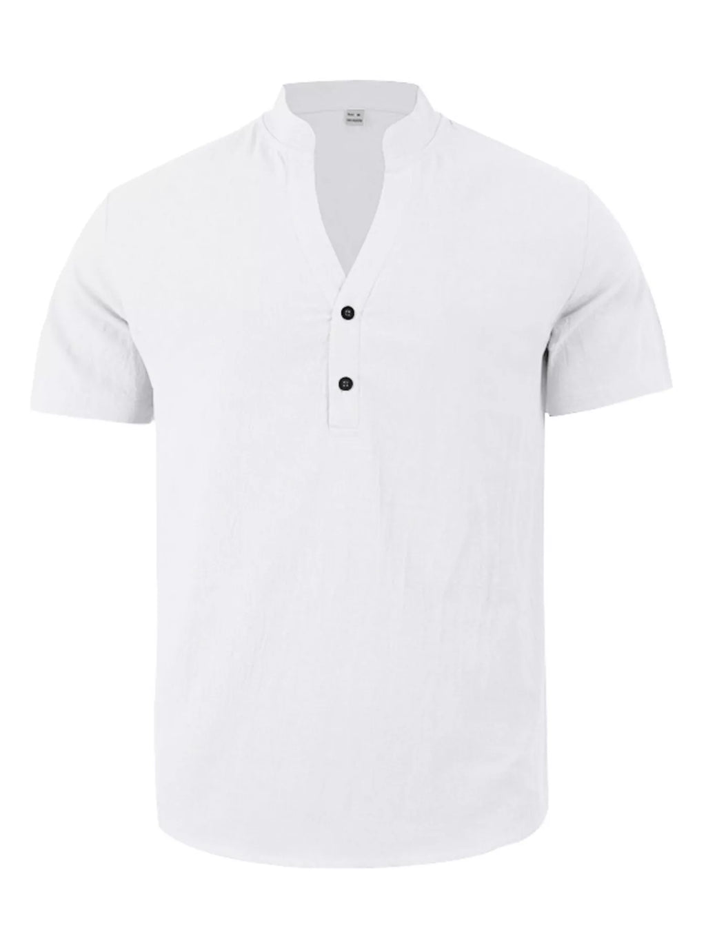 Men's Full Size Casual Linen Blend Short Sleeve Shirt Plus Size