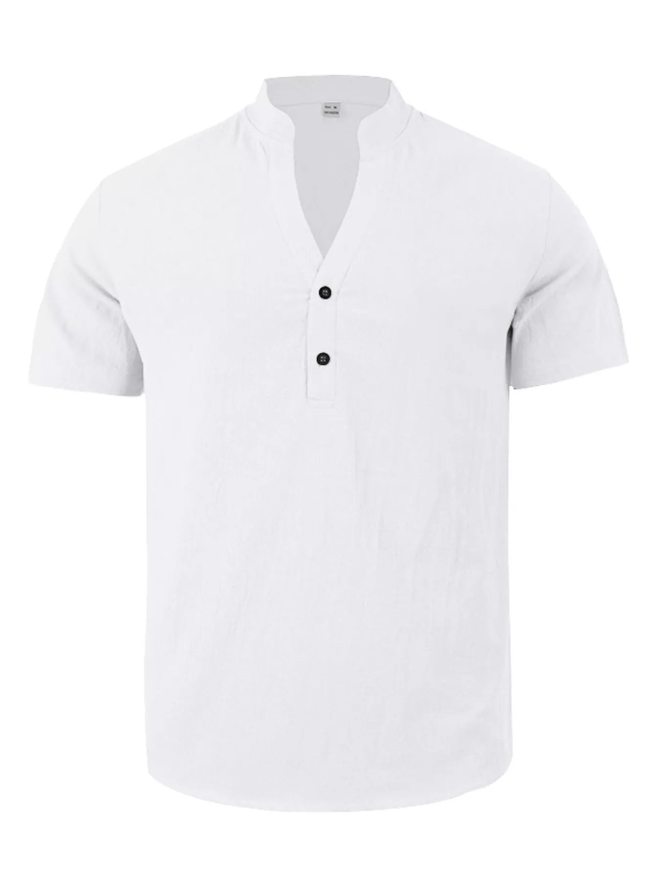 Men's Full Size Casual Linen Blend Short Sleeve Shirt Plus Size