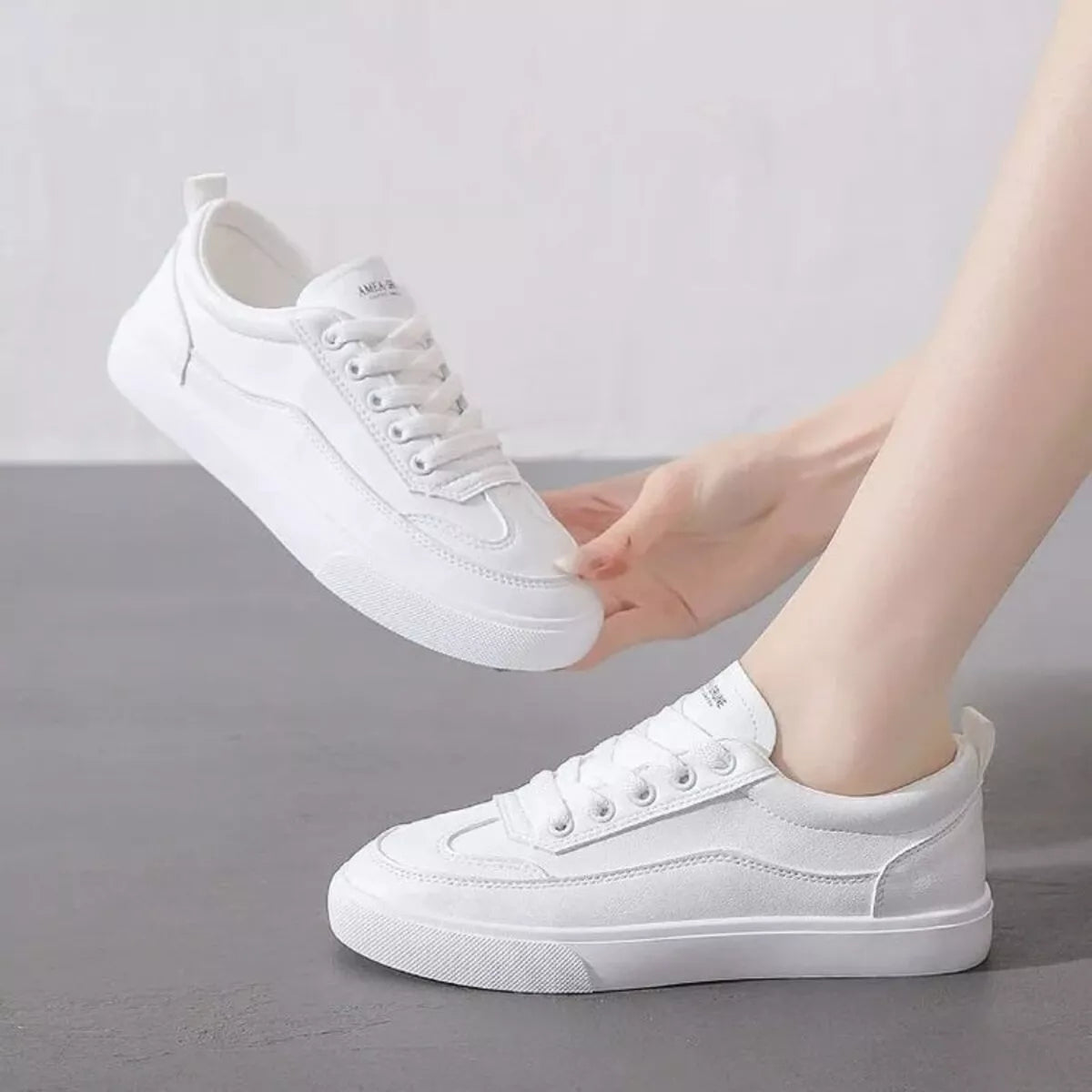 Round Toe Platform Sneakers