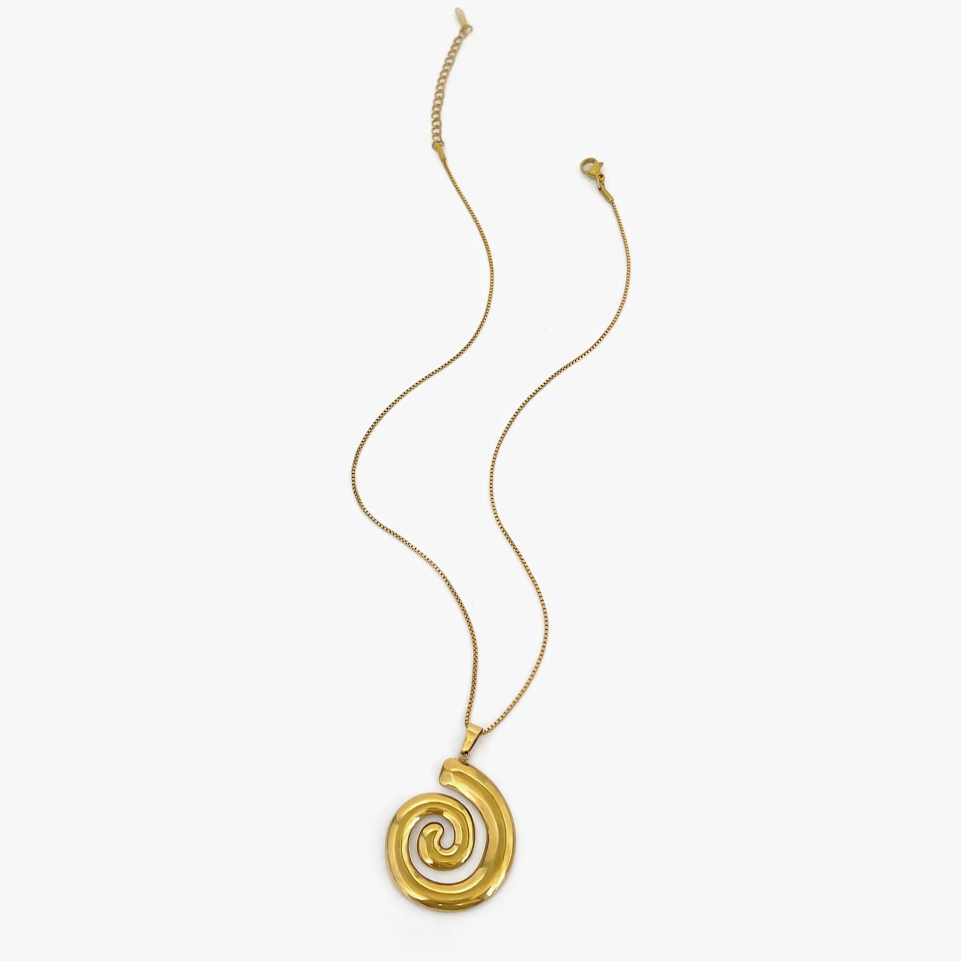 2-Piece 18K Gold-Plated Starfish Spiral Pendant Necklace