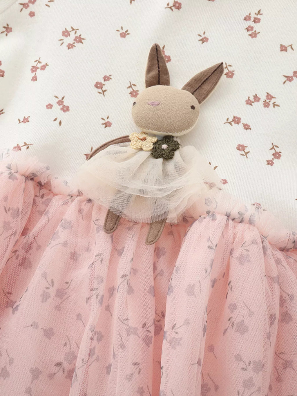 Children's Bunny Applique Tulle Dress
