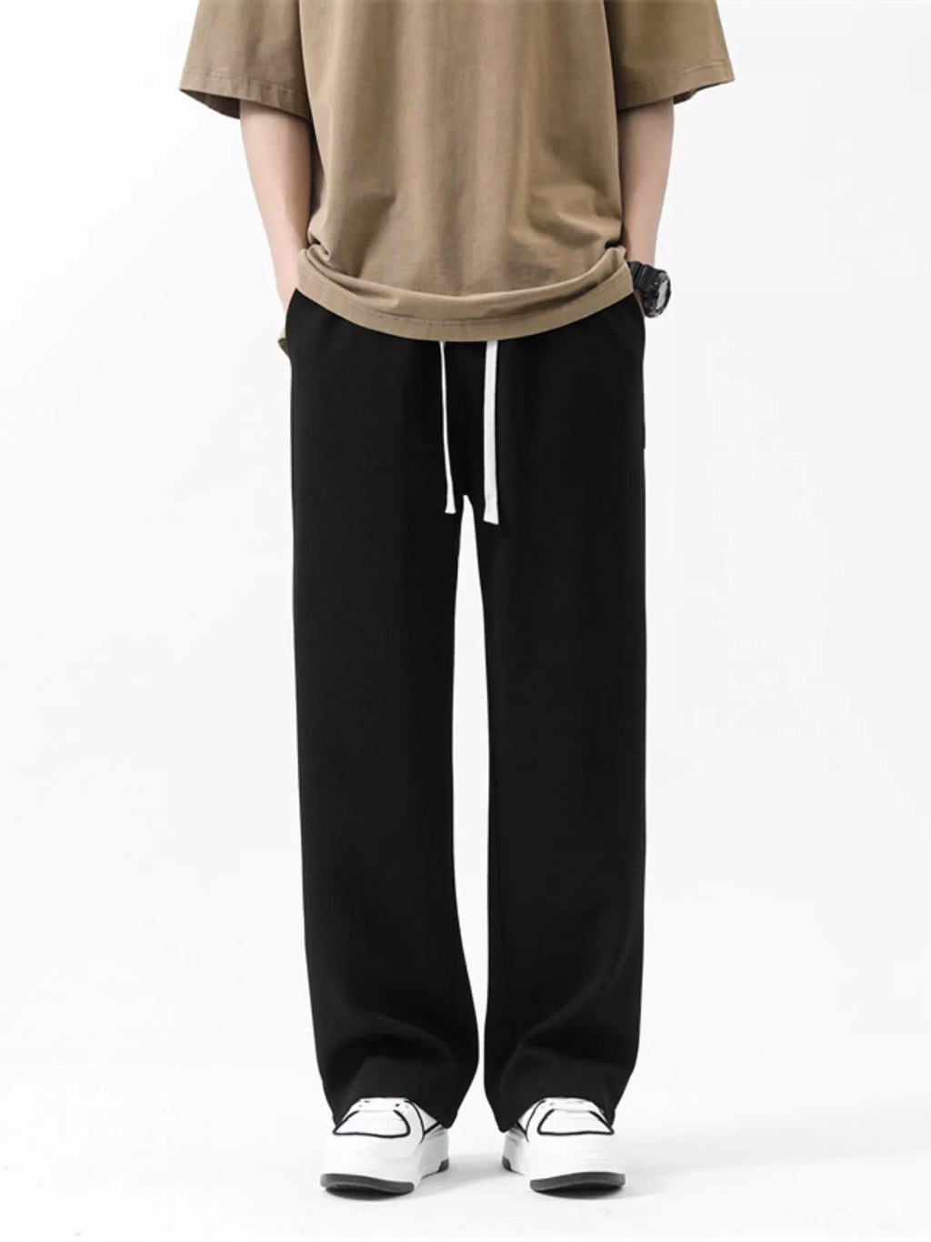 Men's Full Size Loose Fit Casual Drawstring Pants Plus Size
