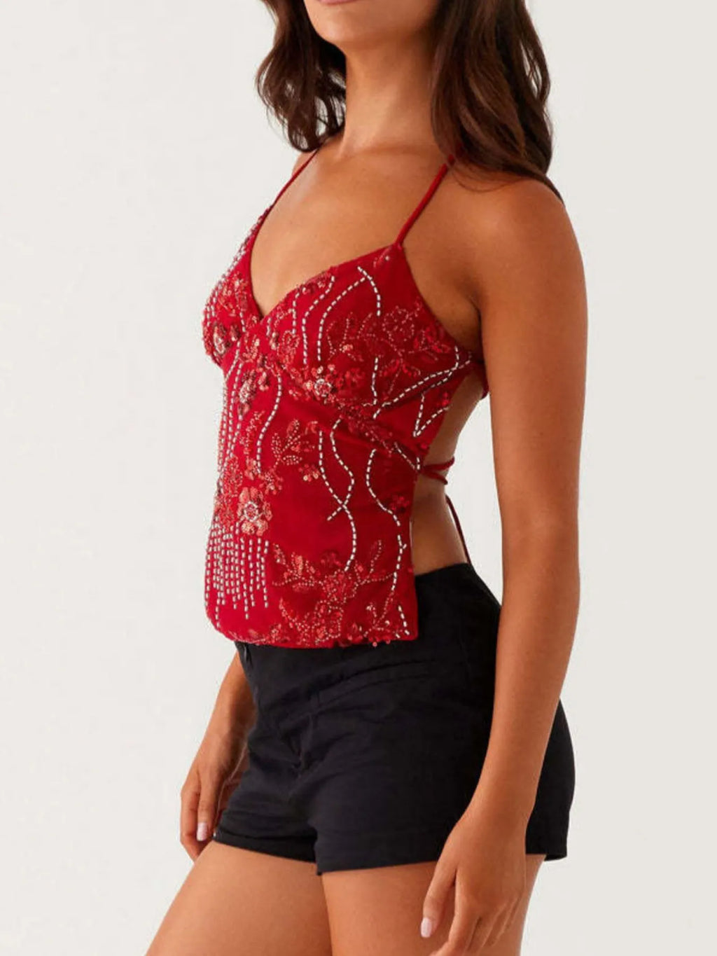 Crisscross Back V-Neck Cami