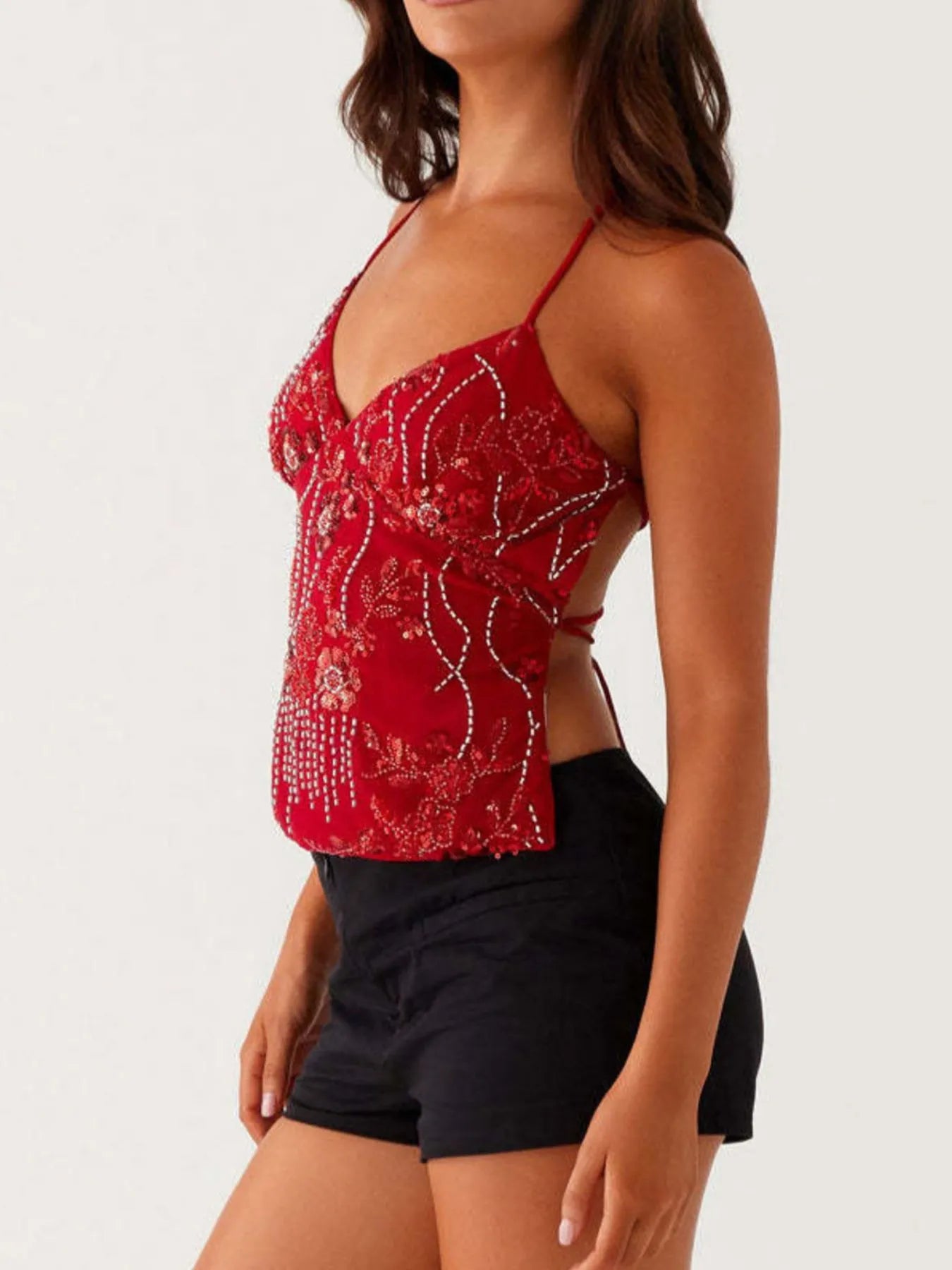 Crisscross Back V-Neck Cami