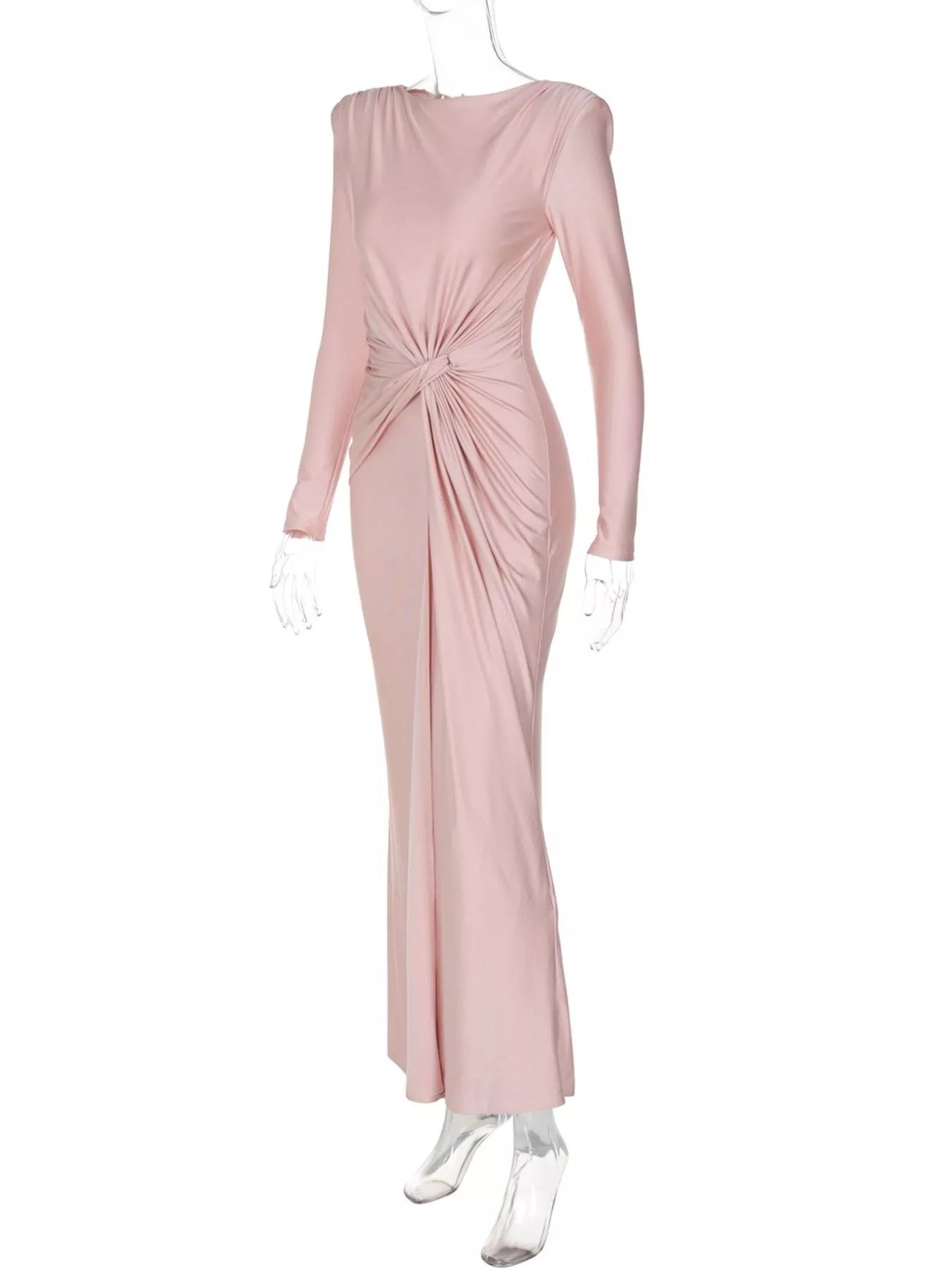Twisted Long Sleeve Maxi Dress