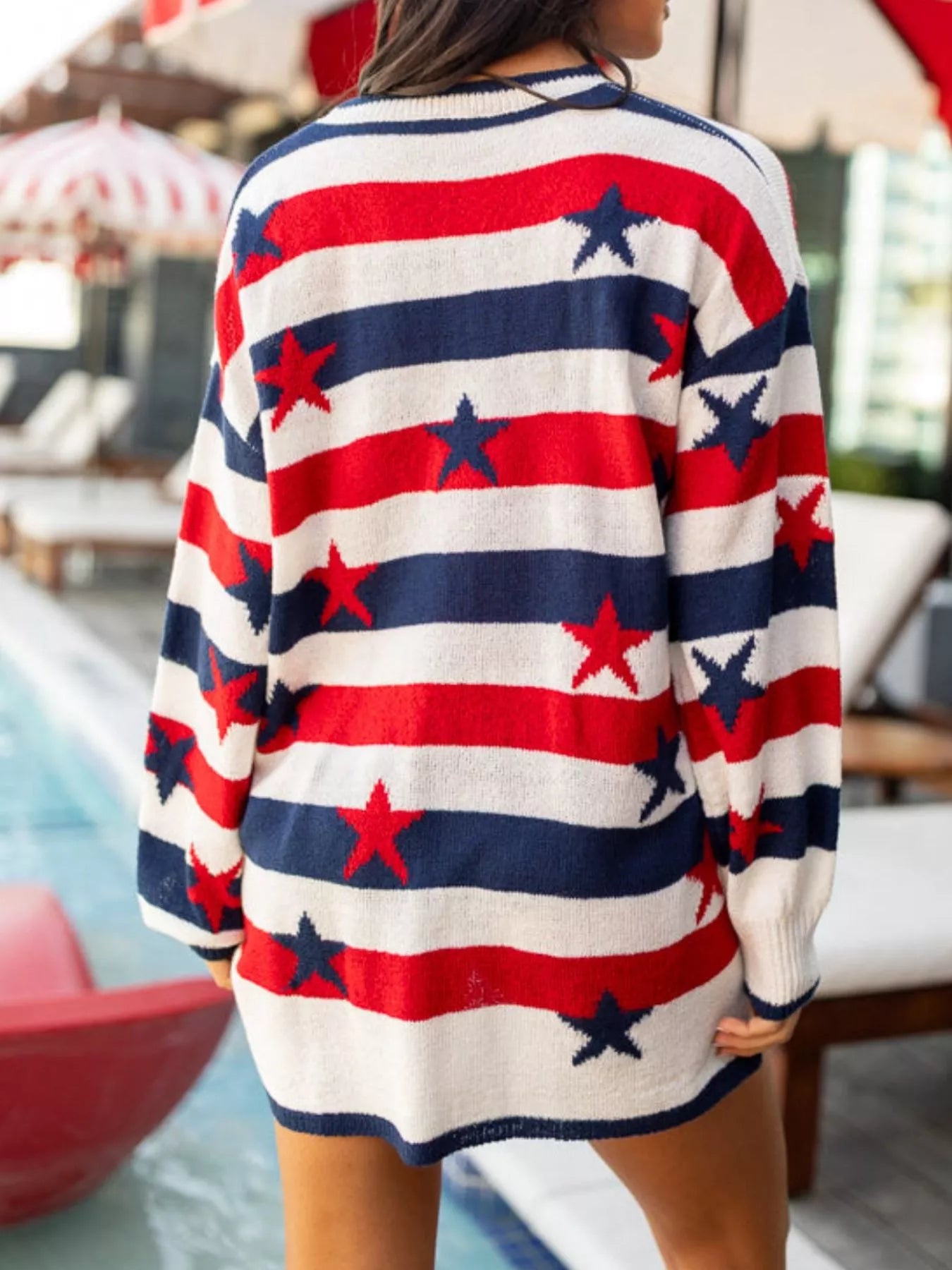 Stars and Stripes Long Sleeve Sweater