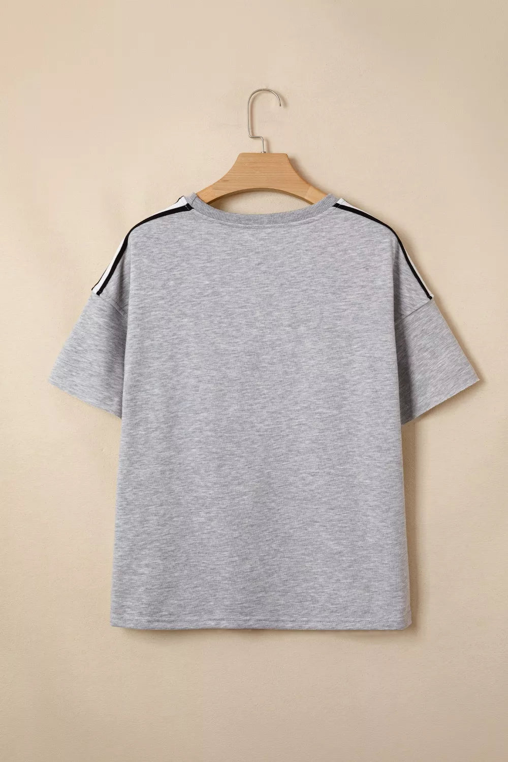 Striped Shoulder Relaxed Fit T-Shirt