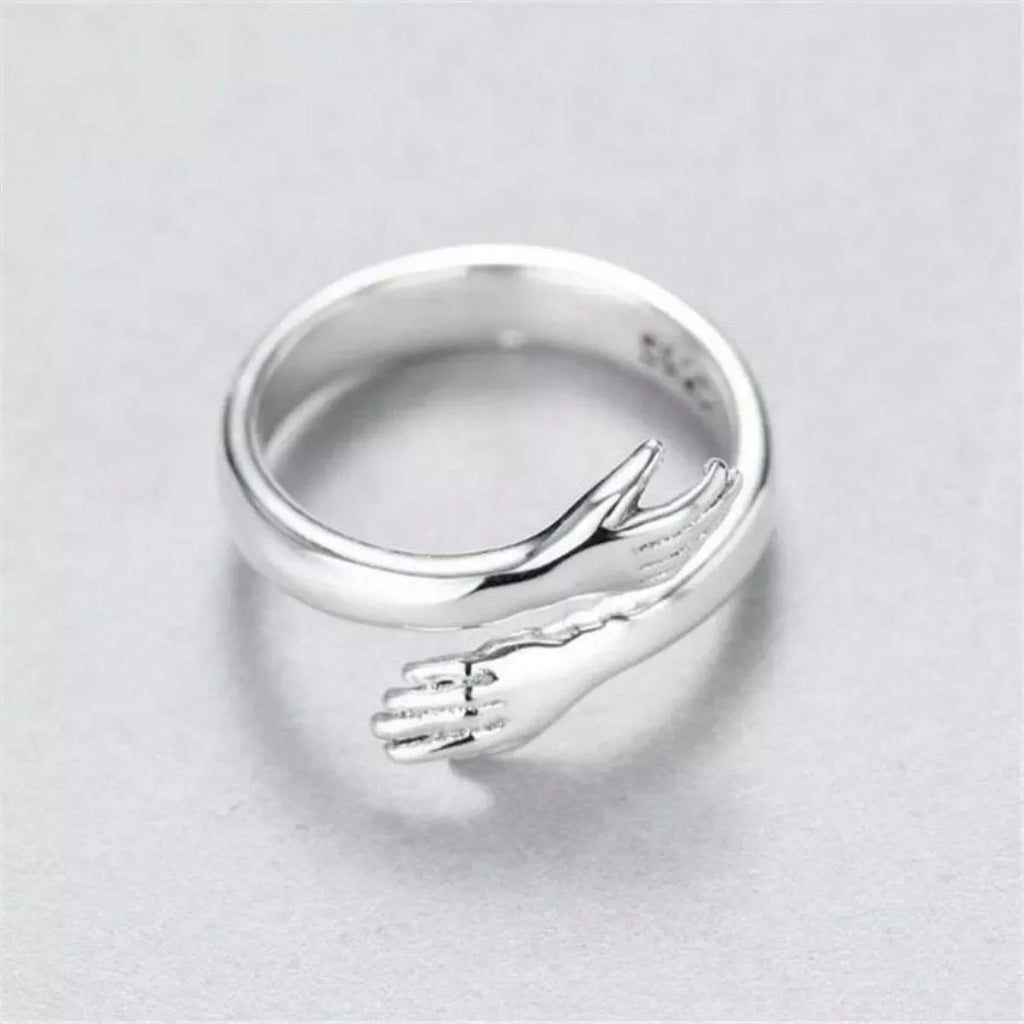 925 Sterling Silver Hug Bypass Ring