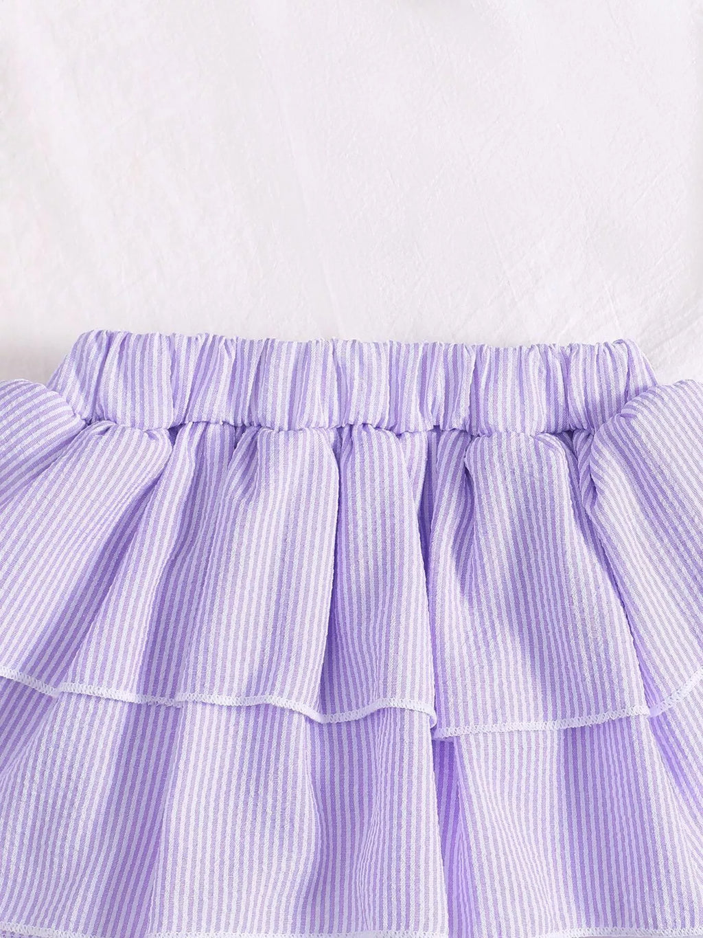 Children's Tie Strap Top & Layered Skirt Set