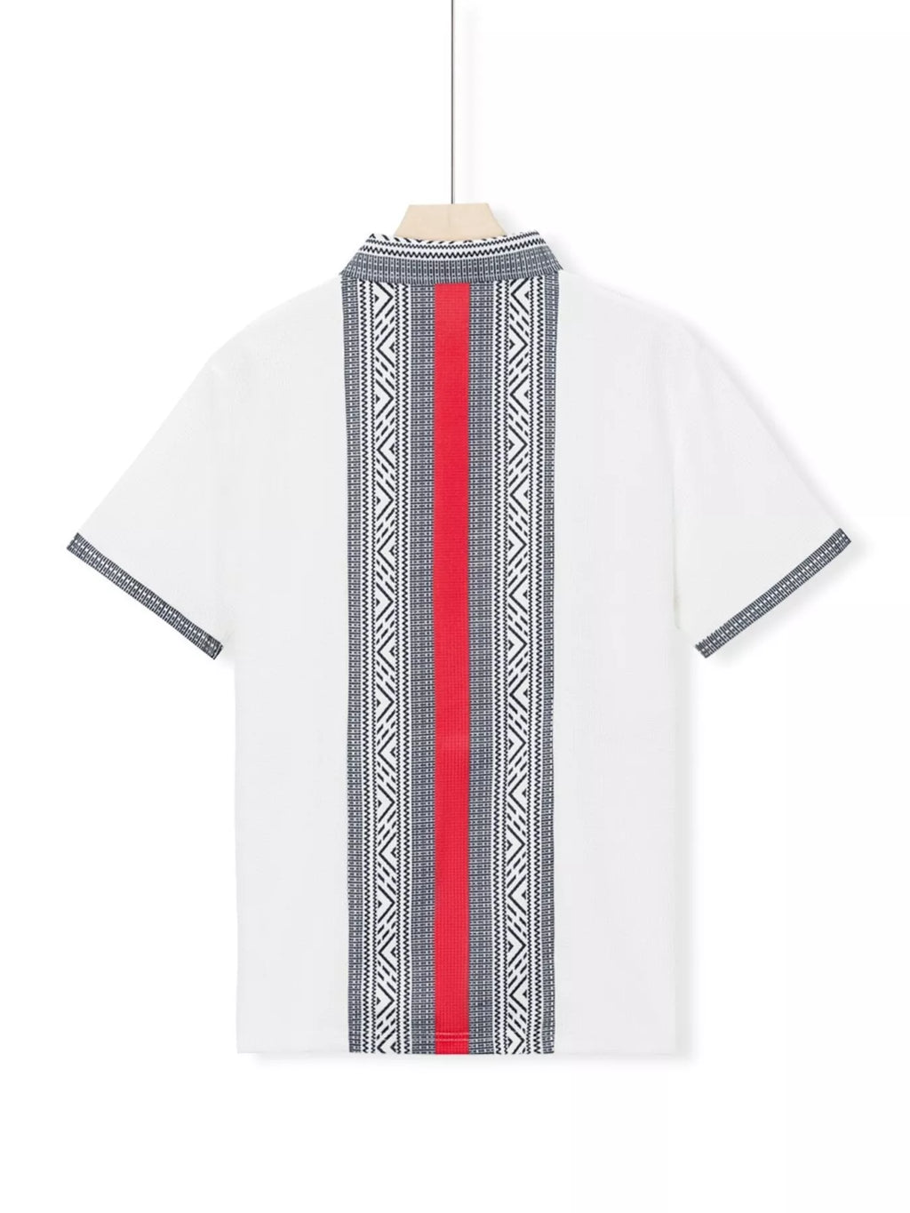 Men's Full Size Casual Geometric Print Short Sleeve Shirt Plus Size