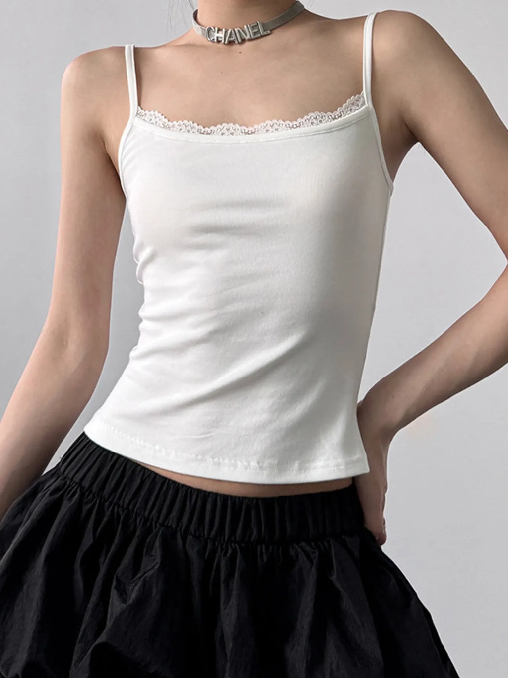 Lace Trim Cami Top